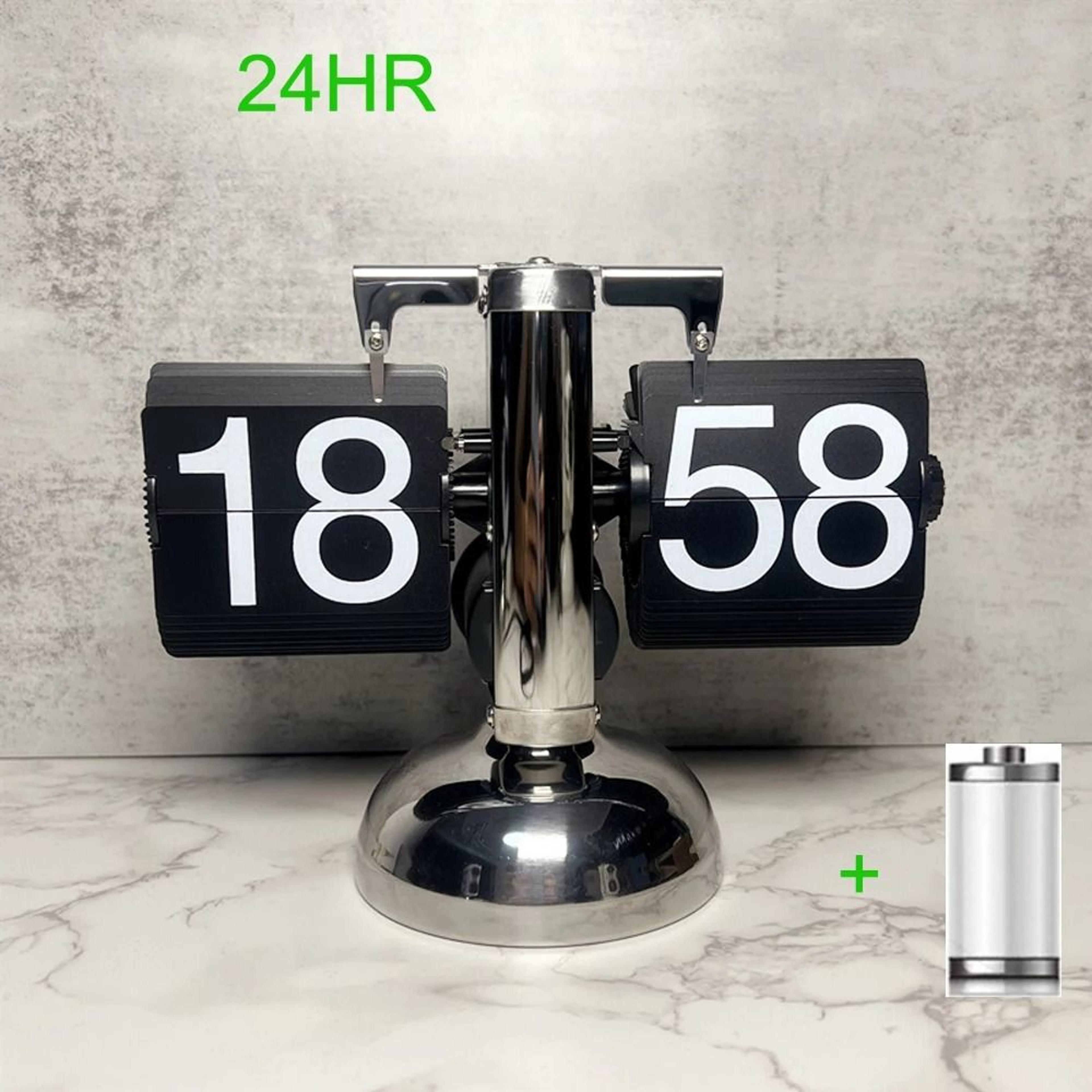 Retro Automatic Flip Desk Clock With Metal Frame 5