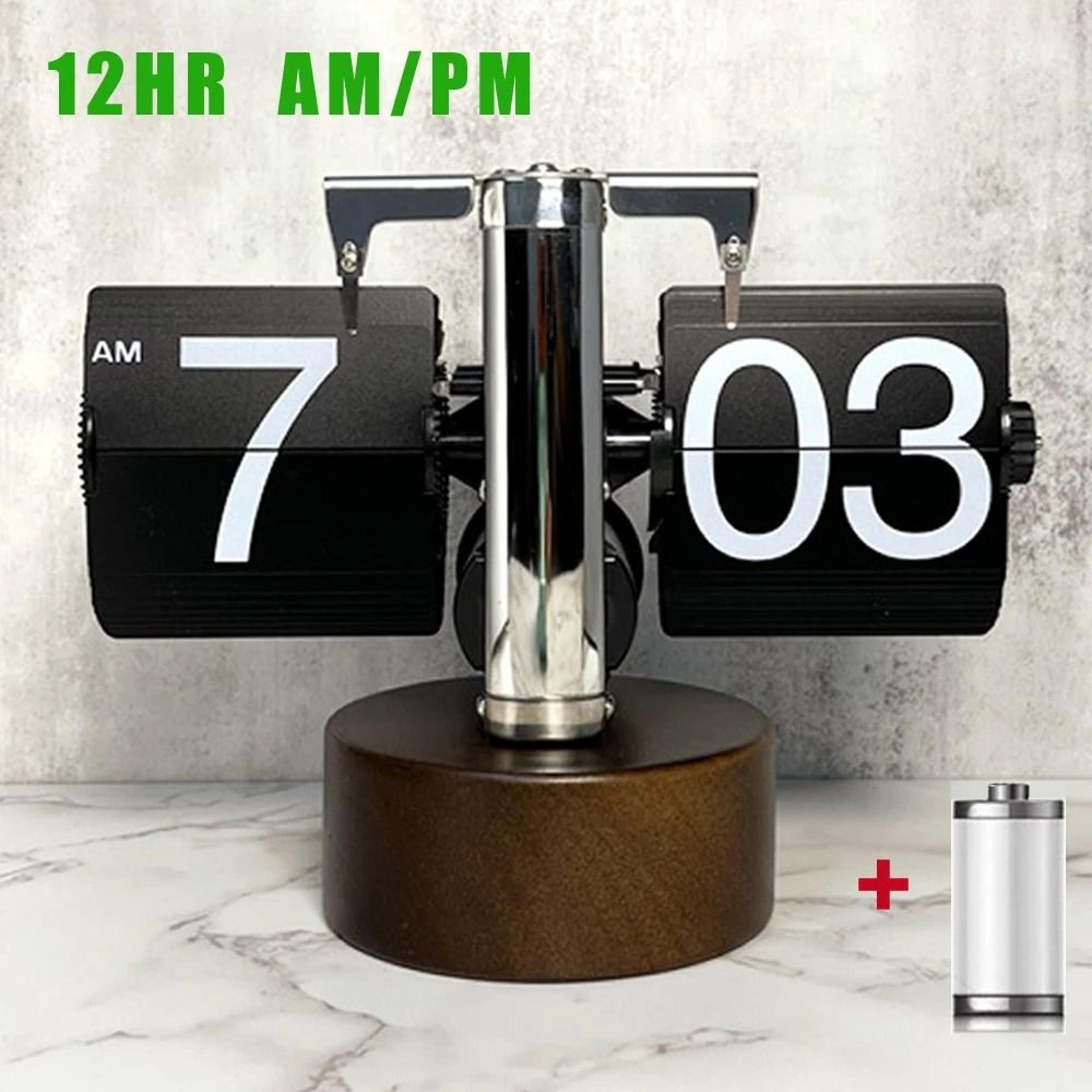 Retro Automatic Flip Table Clock With Large Number Display 12