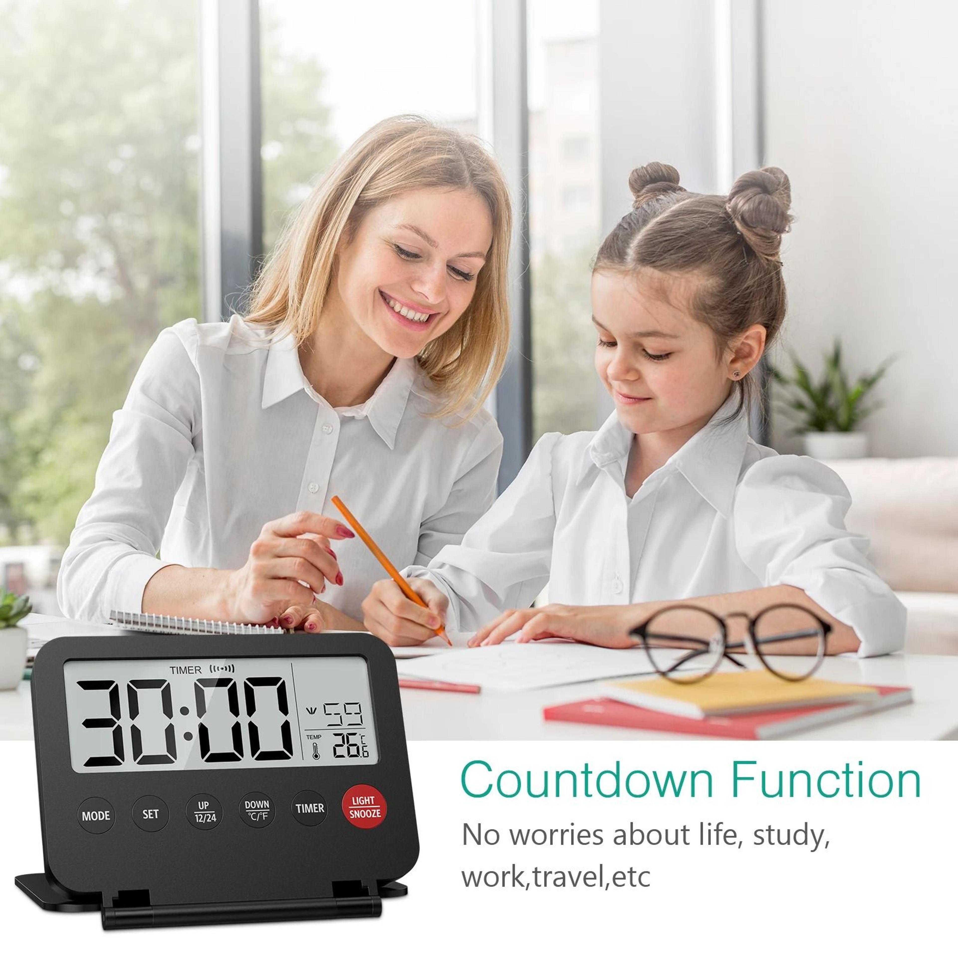 ORIA Foldable Digital Travel Alarm Clock With Backlight Date And Temperature 2