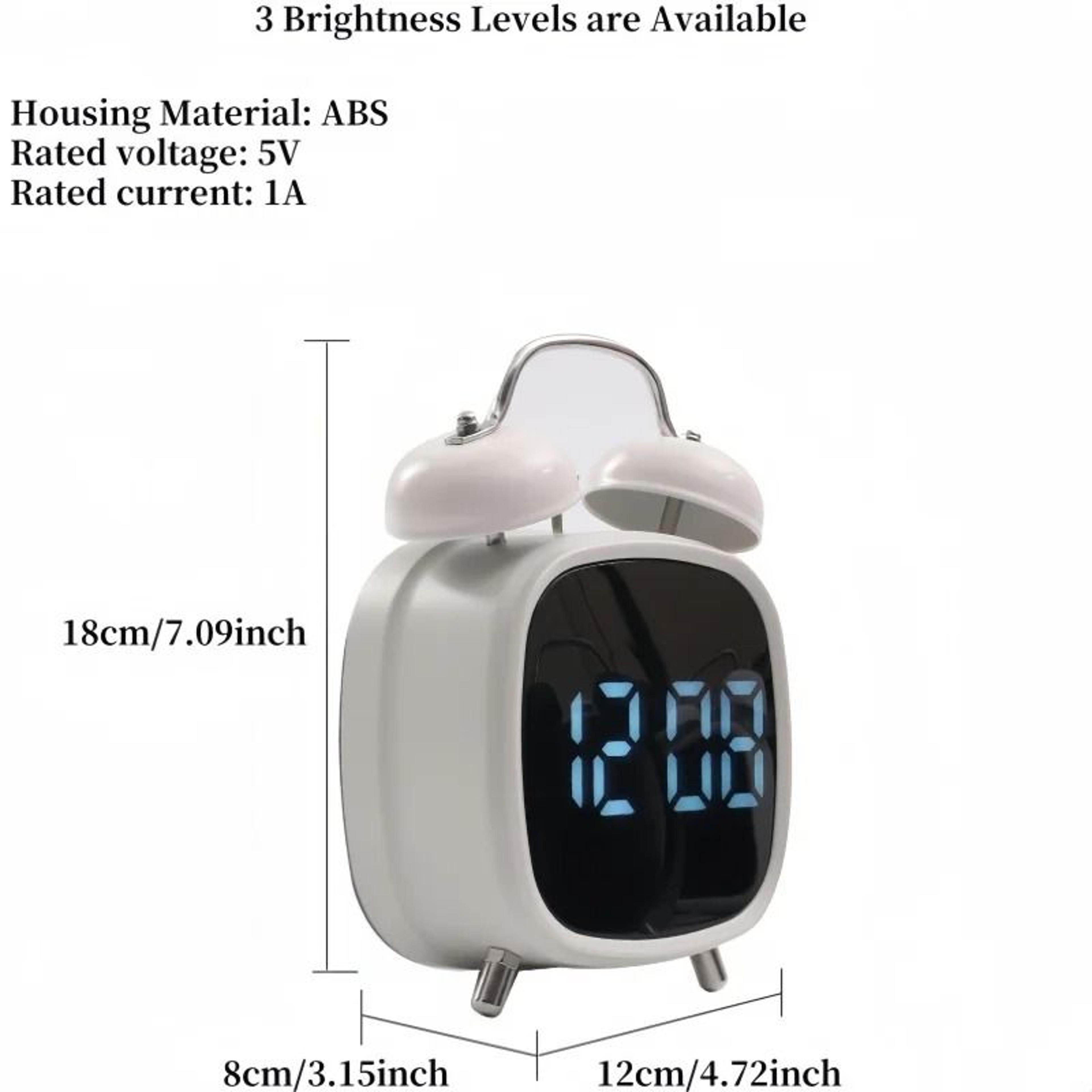 Super Loud Voice Control LED Alarm Clock With Dual Alarm And Night Mode 12