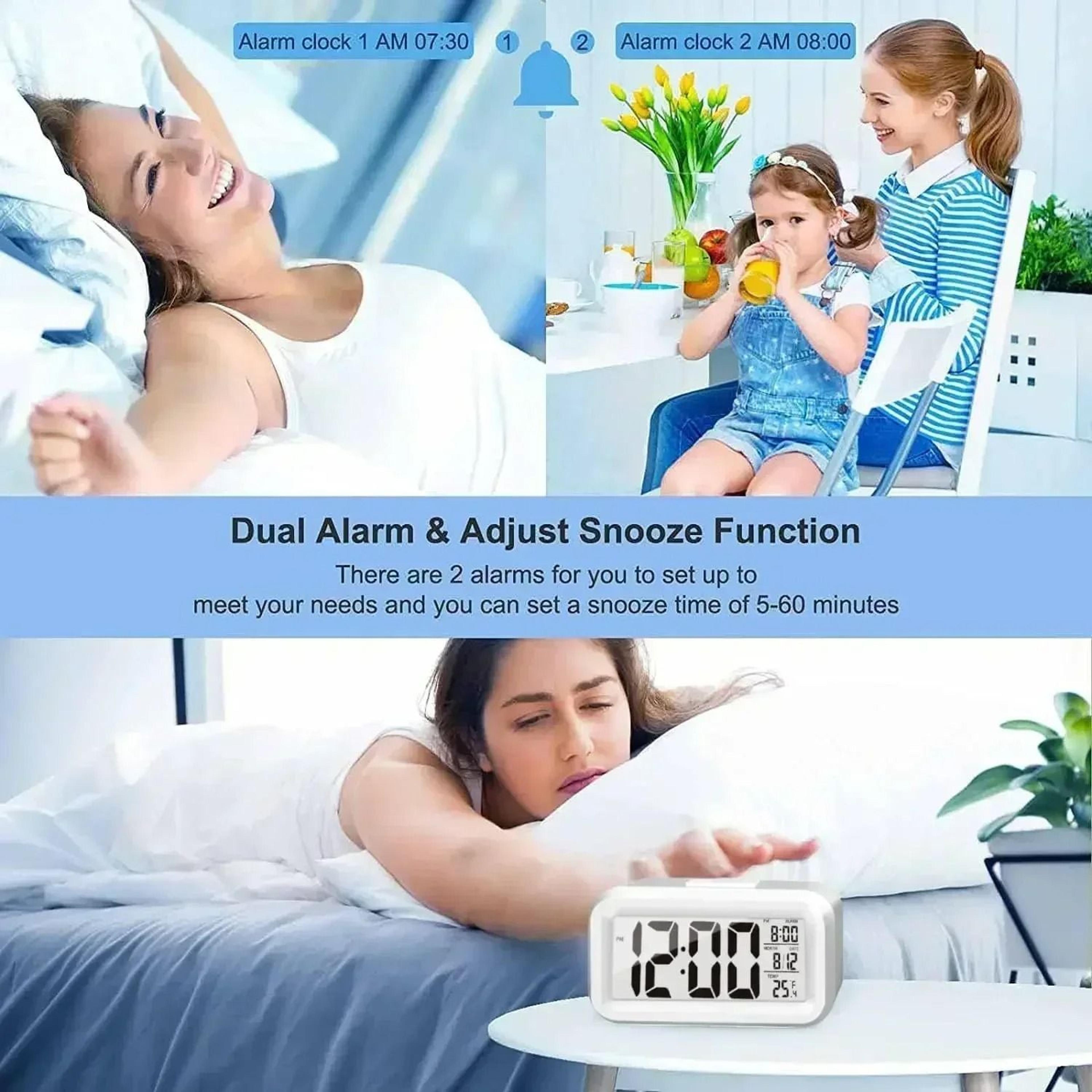 Mini Digital Student Alarm Clock With Timer Temperature And Snooze 7