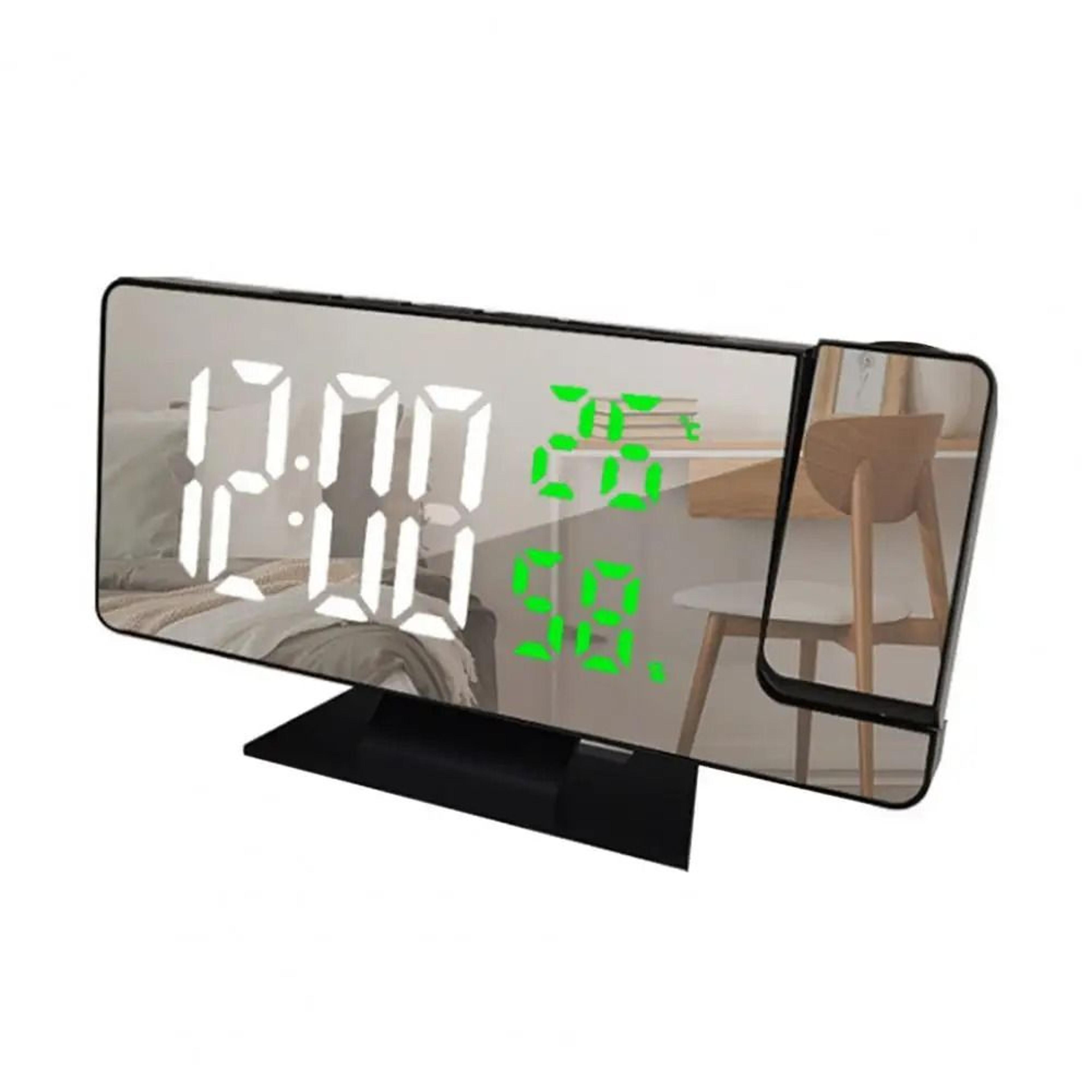 LED Projection Alarm Clock With Mirror Display And Temperature 2