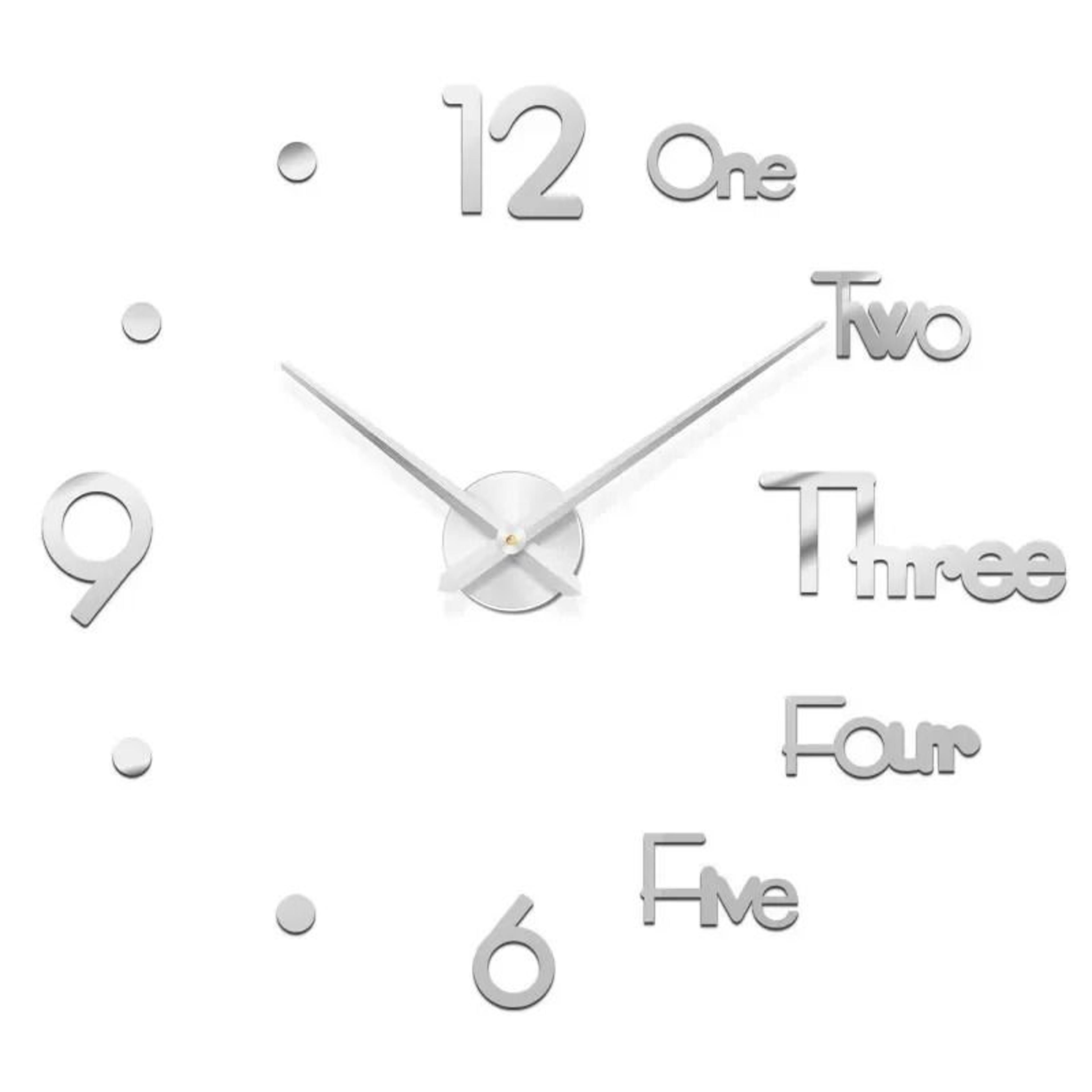 Large Luminous 3D DIY Wall Clock With Silent Quartz Movement 28