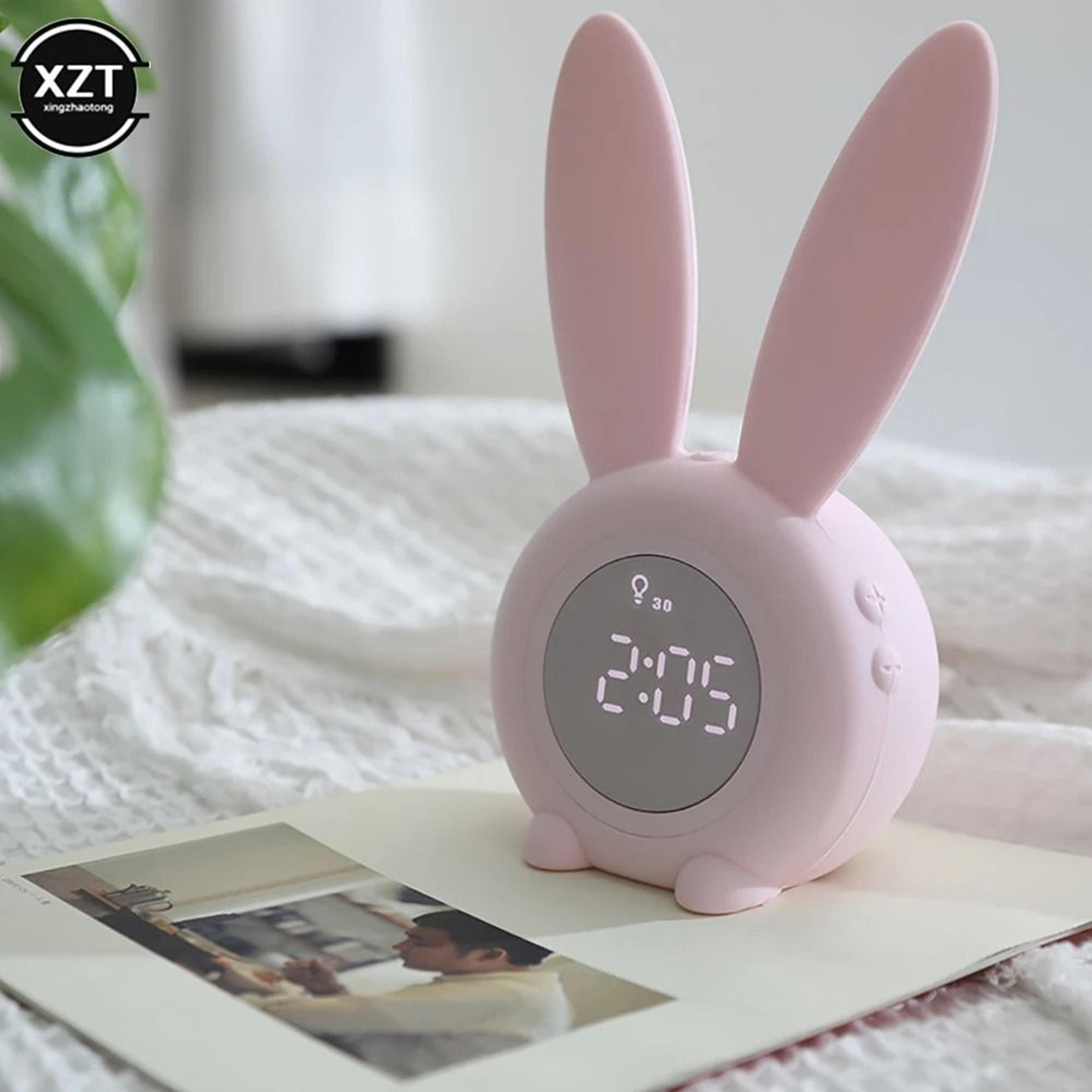 Bunny LED Alarm Clock With Night Light And Sound Control 2