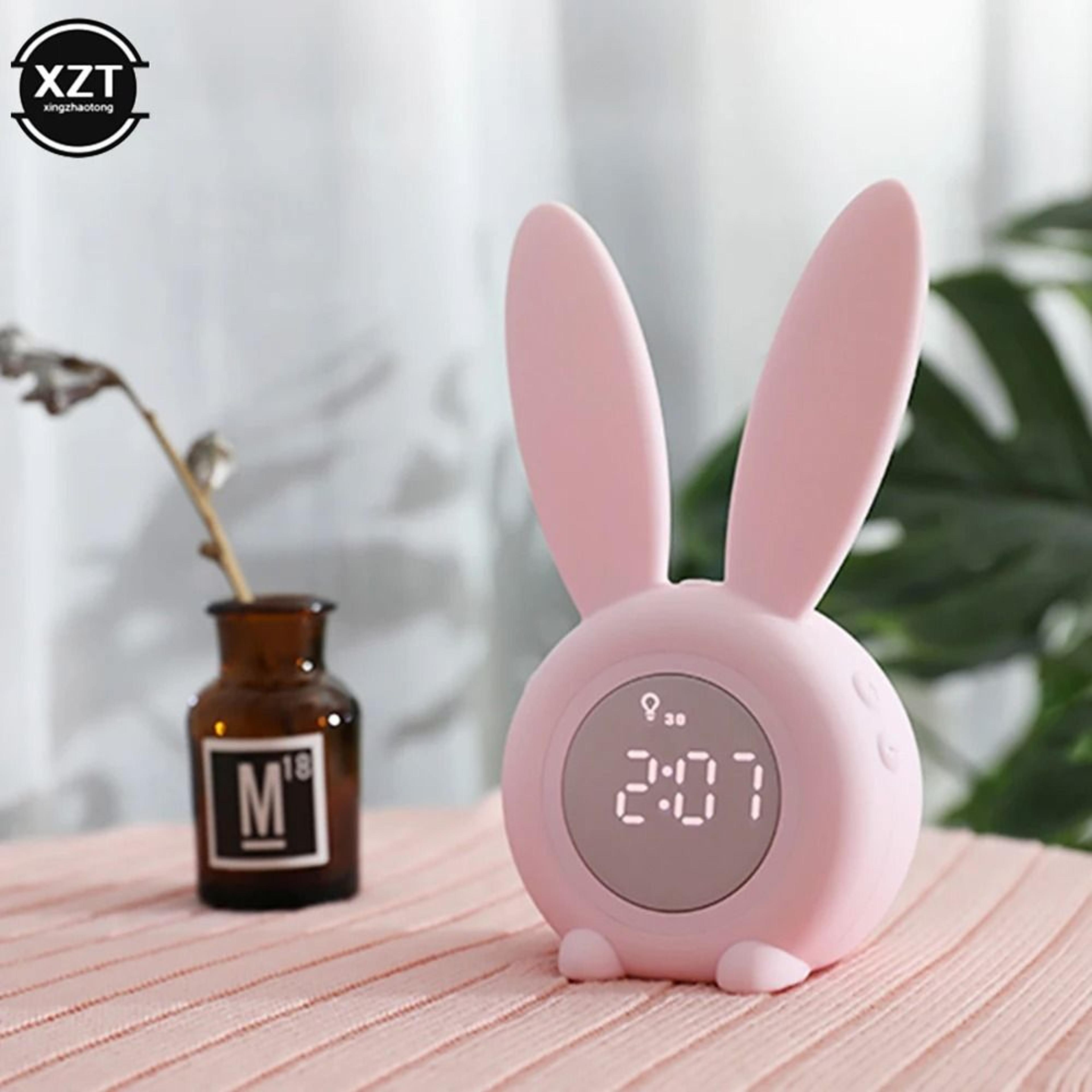 Bunny LED Alarm Clock With Night Light And Sound Control 4