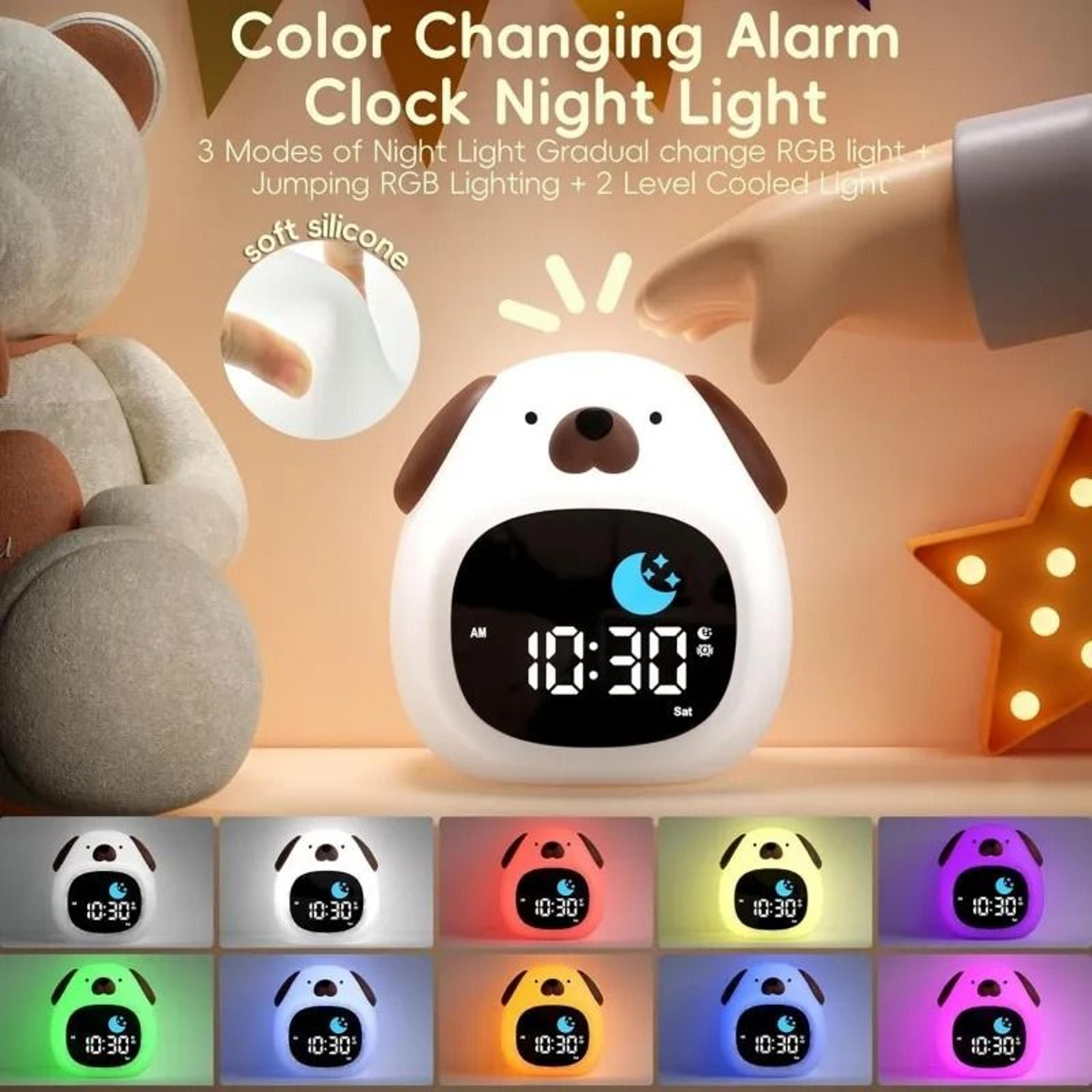 puppy sleep trainer alarm clock with touch night light
