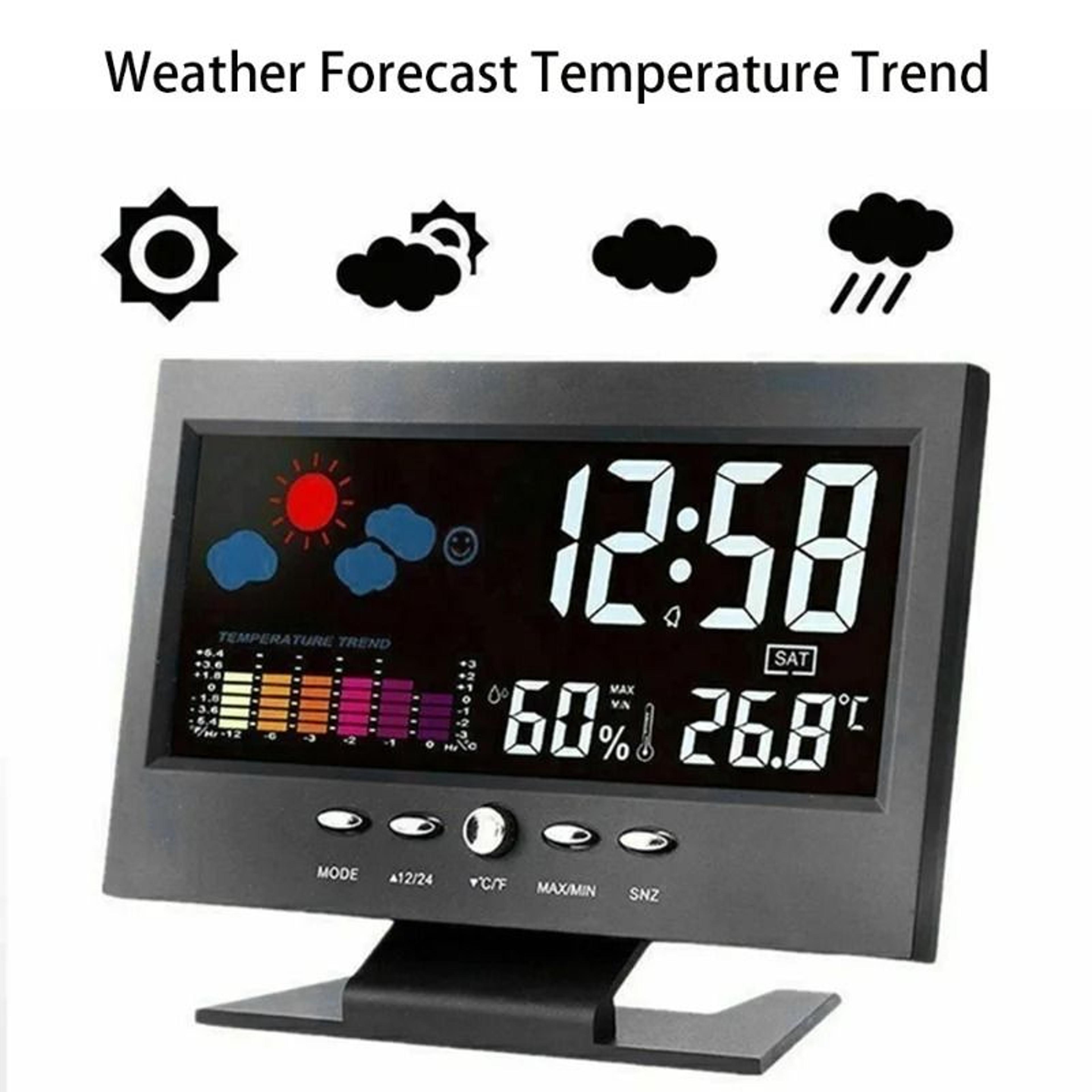 Smart Digital Weather Clock With Temperature Humidity Monitor And Calendar 6
