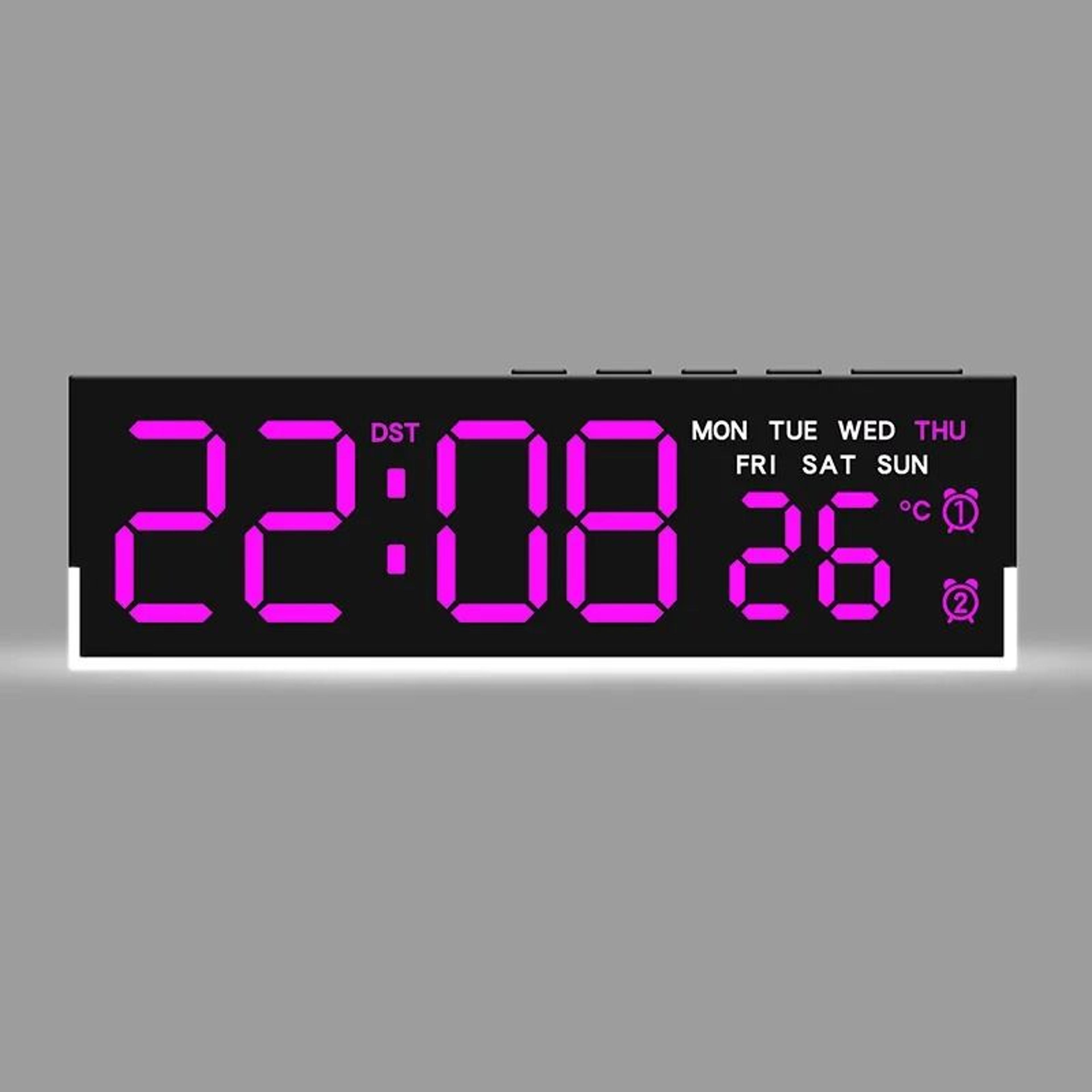 Modern LED Digital Alarm Clock With Dual Alarms And Ambient Light 4