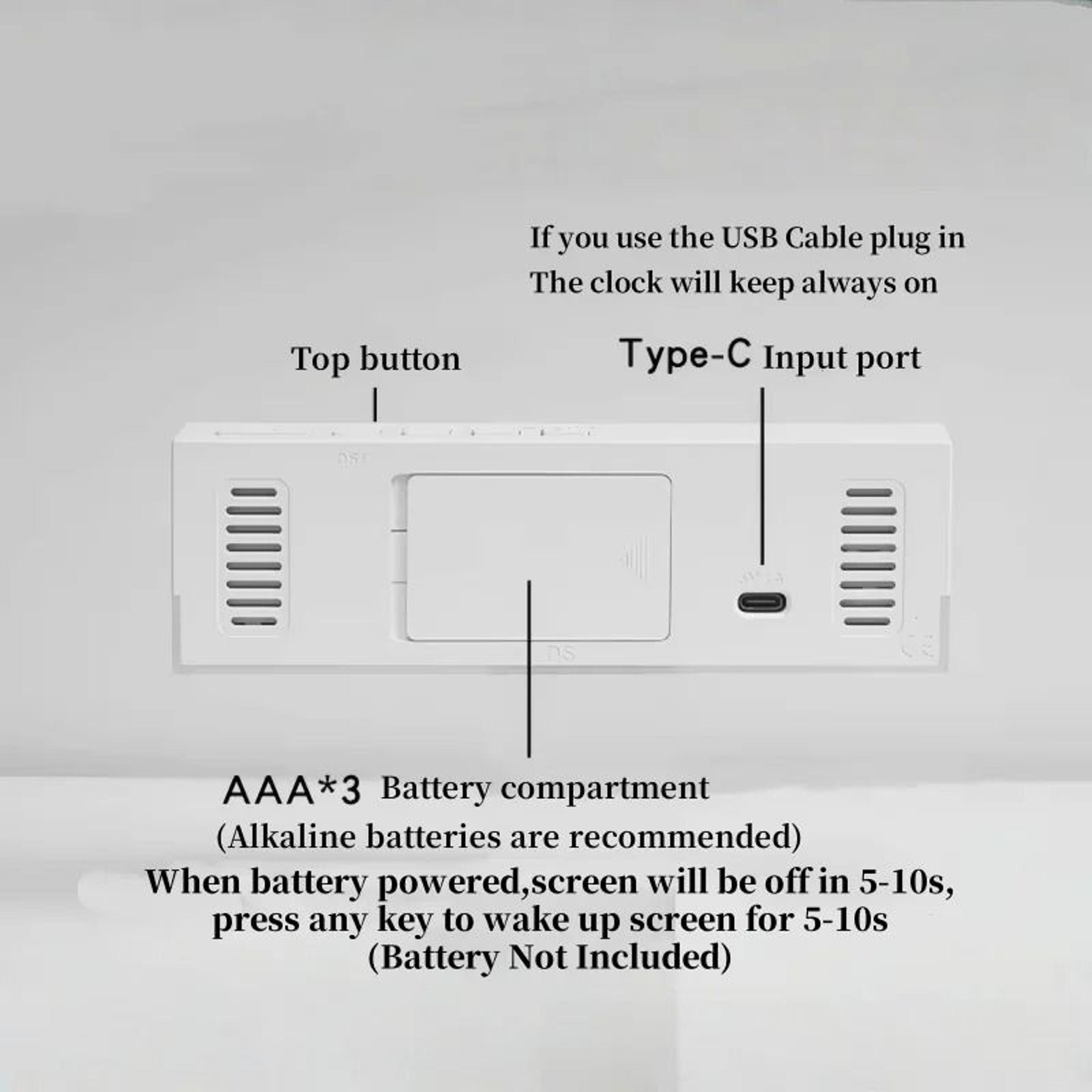 Modern LED Digital Alarm Clock With Dual Alarms And Ambient Light 13