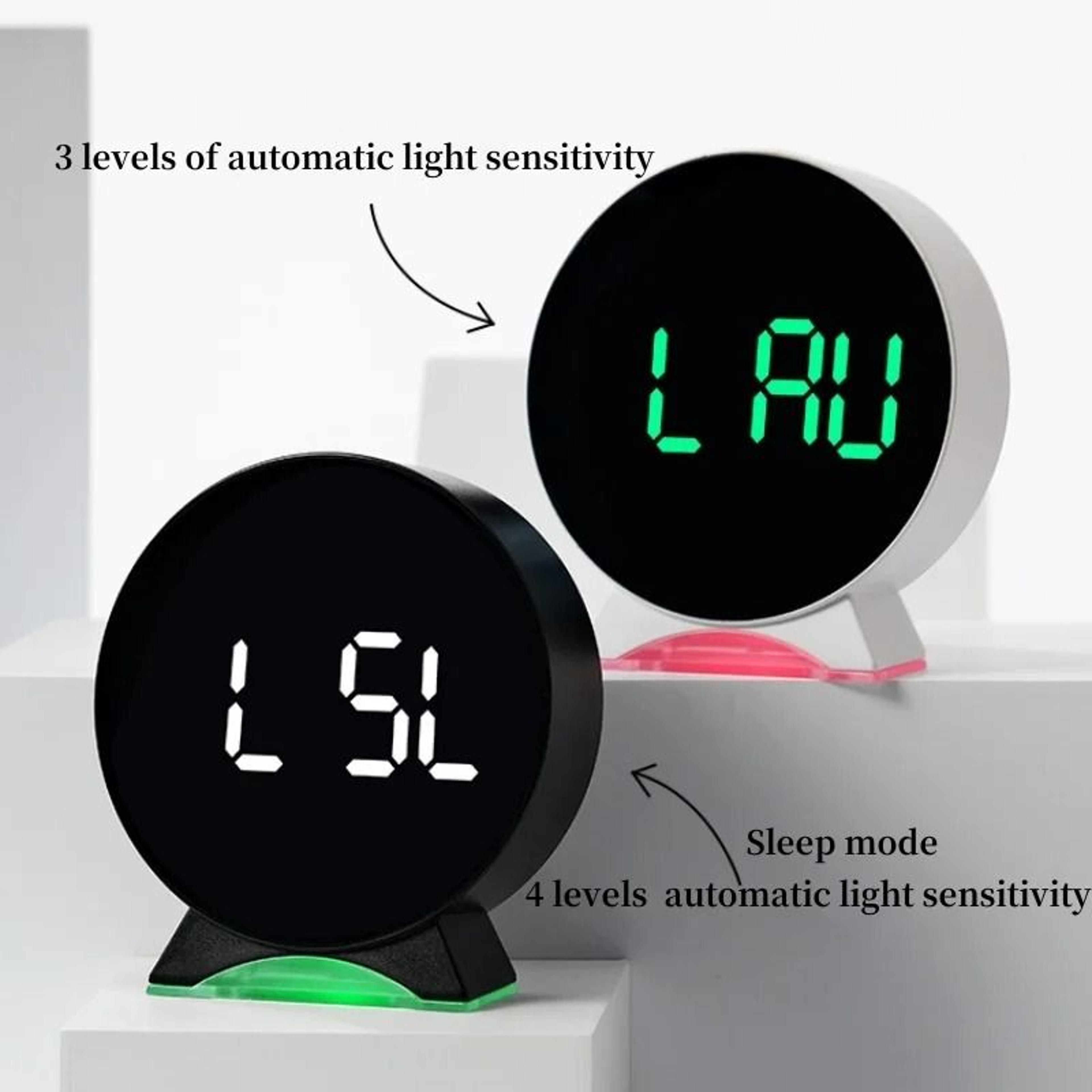 Smart LED Digital Alarm Clock With Dual Alarms And 8Color Mood Light 10