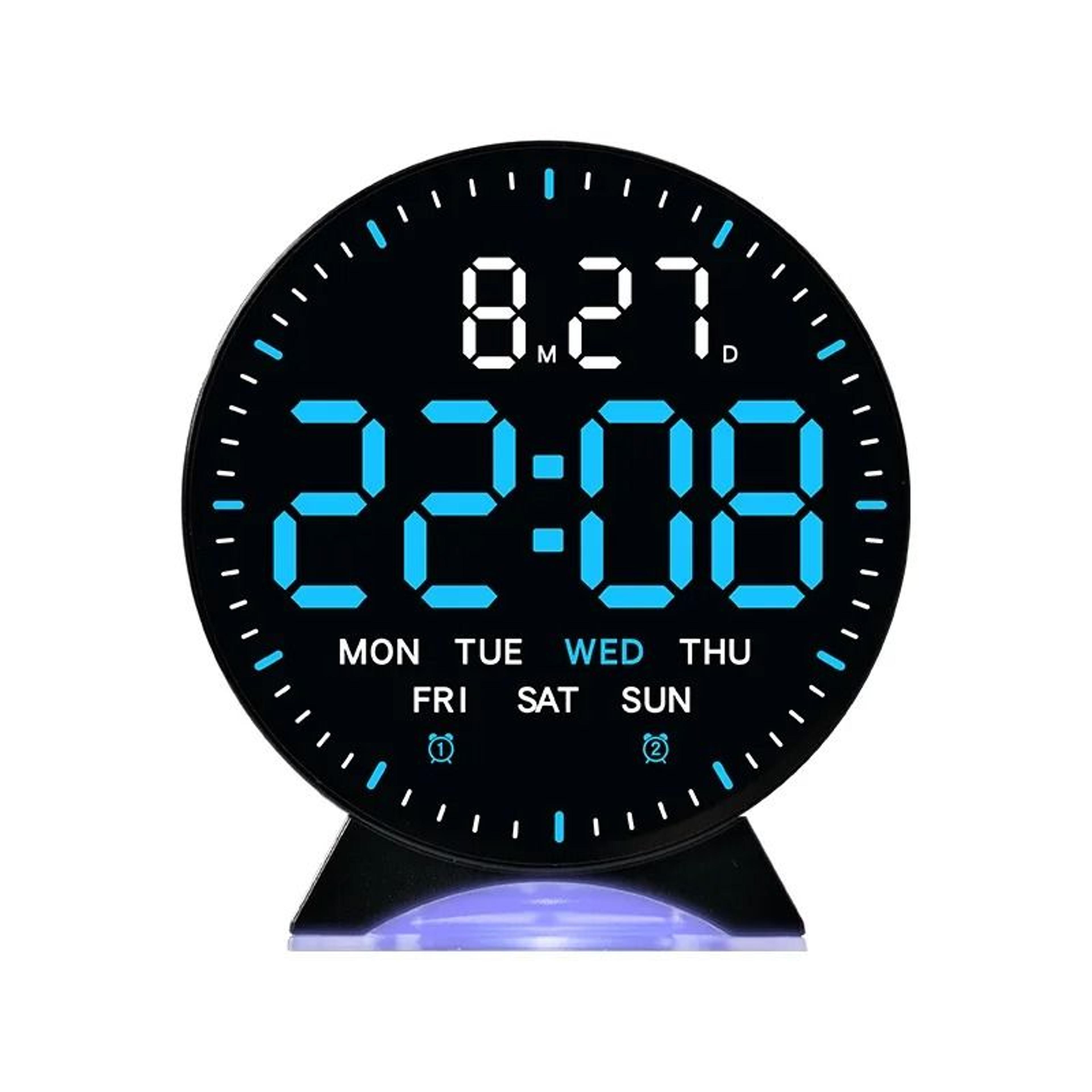 Smart LED Digital Alarm Clock With Dual Alarms And 8Color Mood Light 2