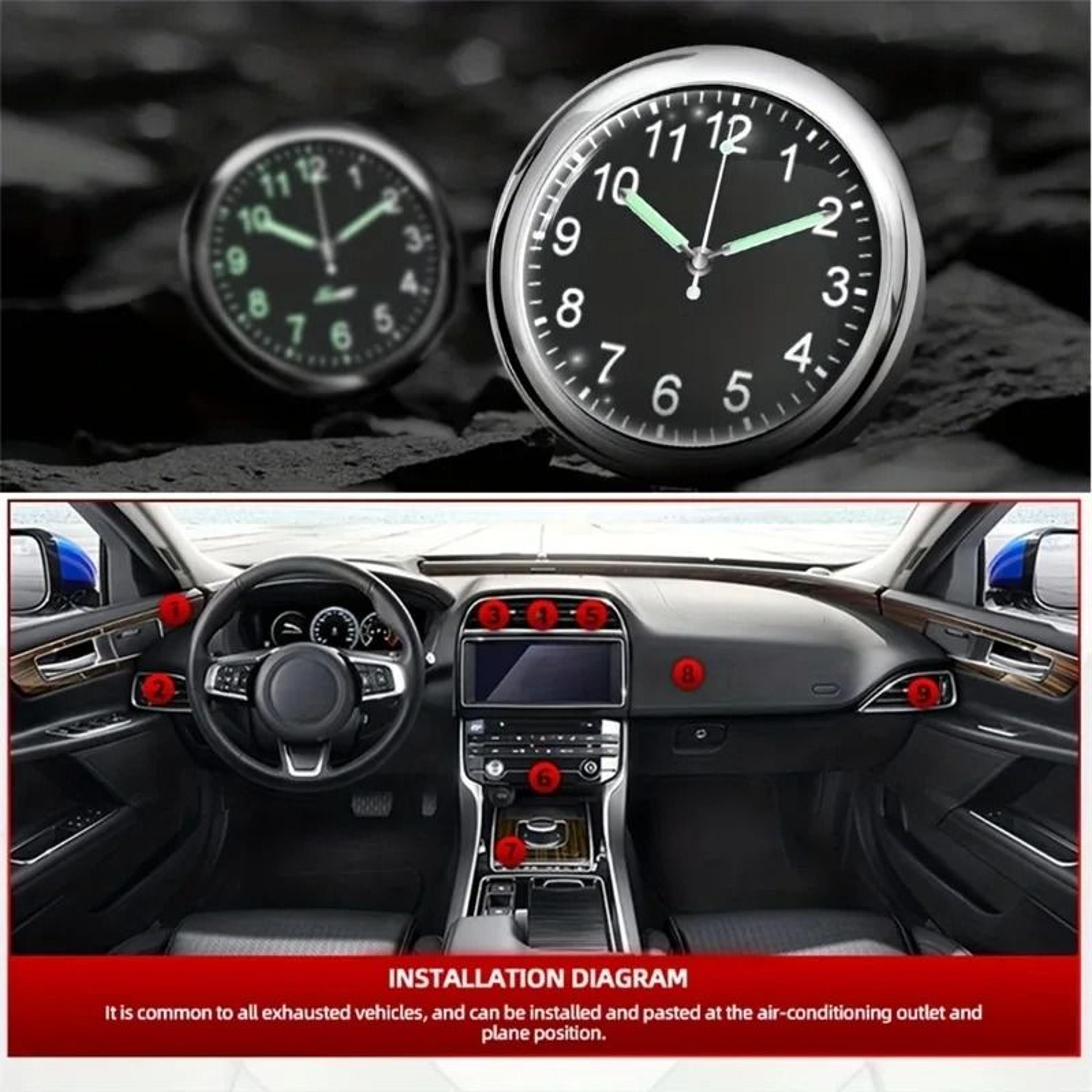 Mini Car Dashboard Clock With Luminous Quartz Display 10
