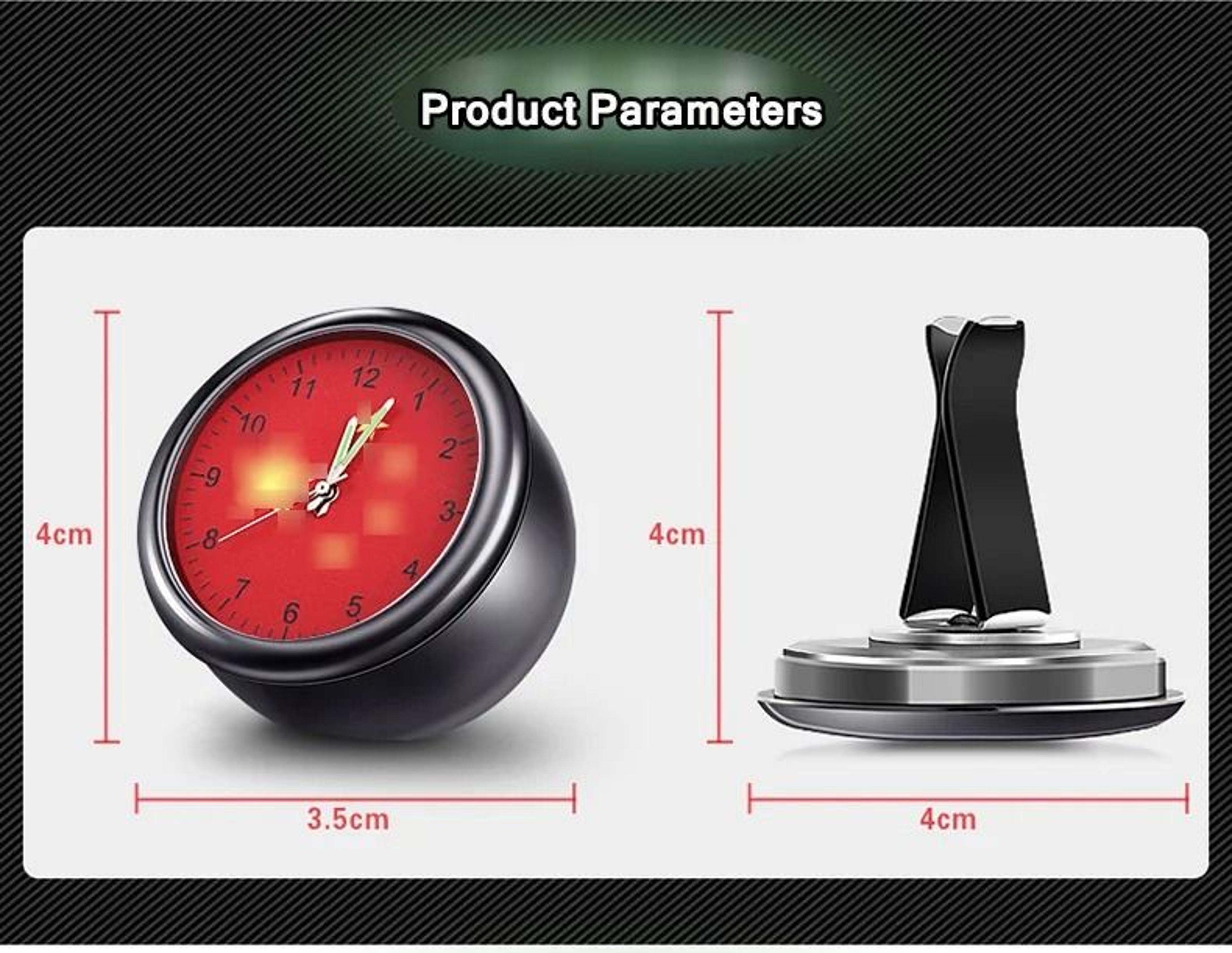 Premium Car Dashboard Clock With Quartz Movement And Logo Design 4