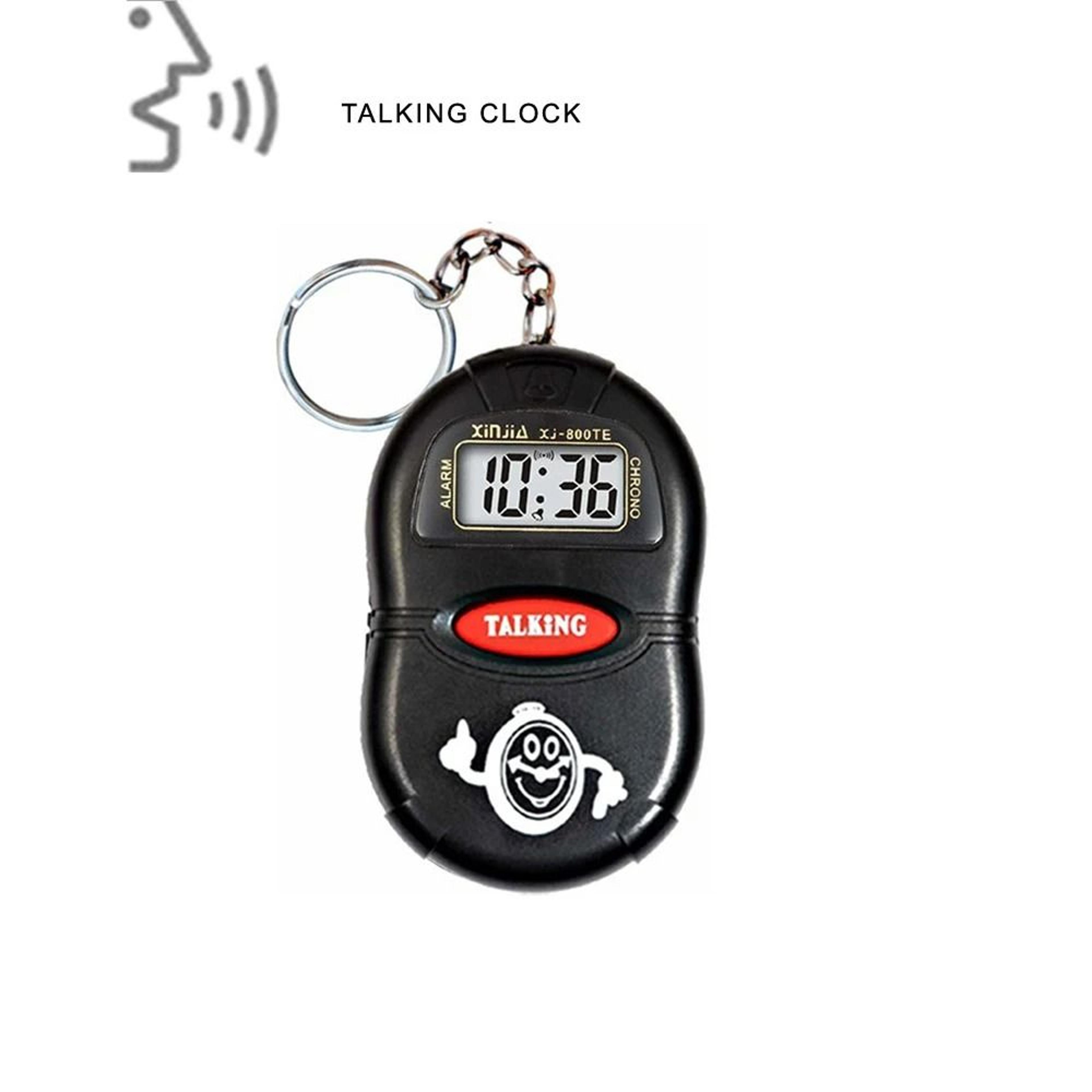 accessible talking alarm clock with hourly chime and time announcement