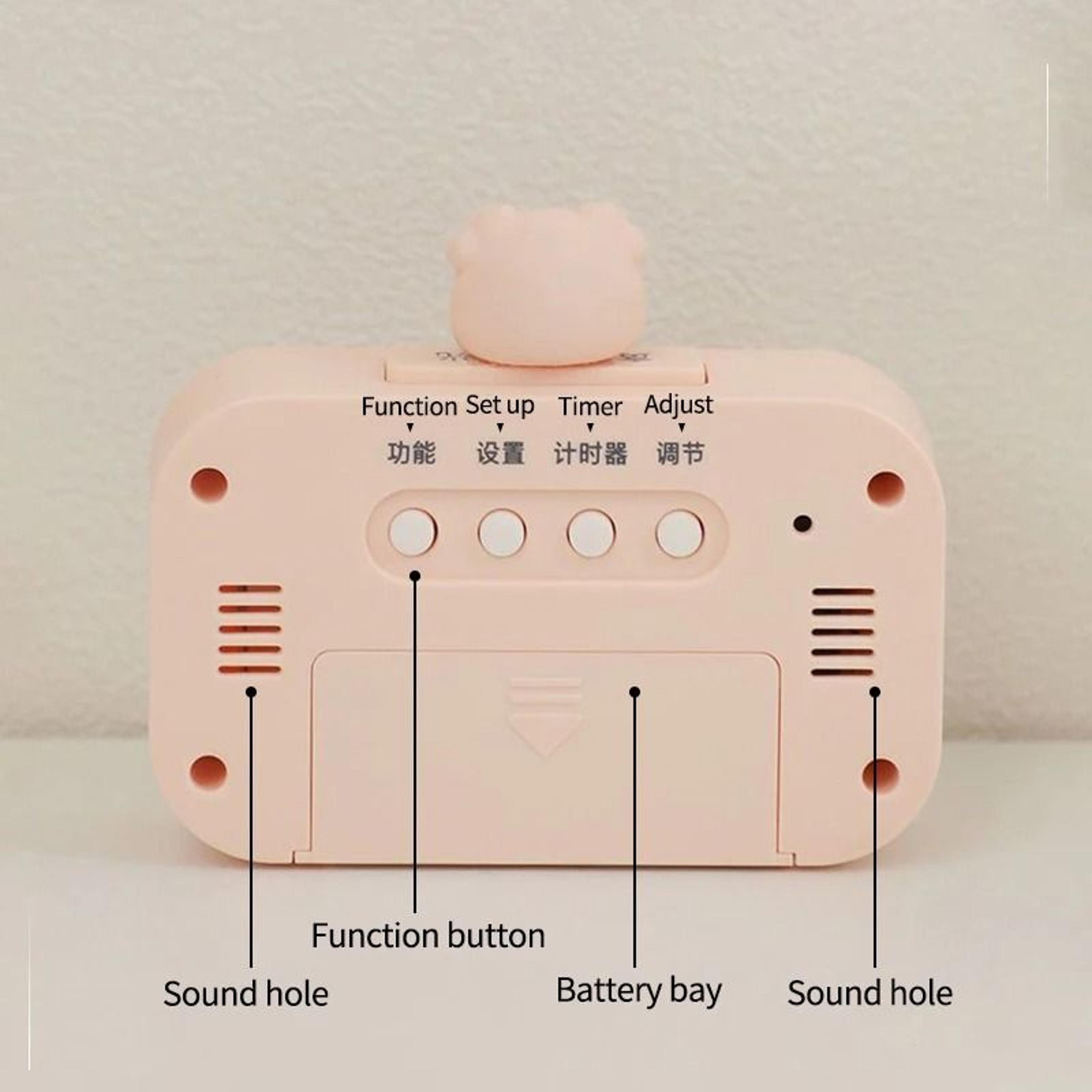 Cute Pig Alarm Clock With LED Display And Night Light 10