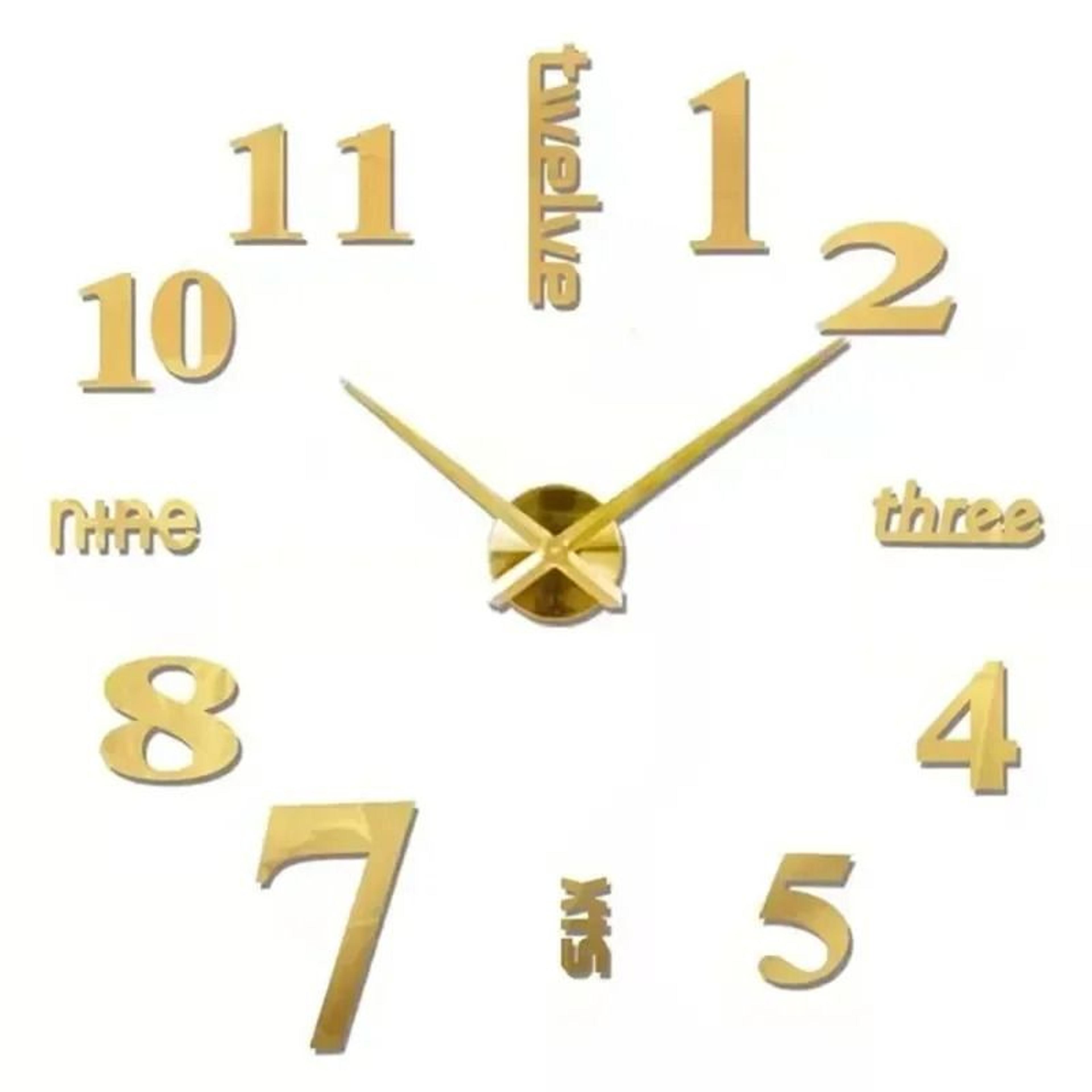 Modern Luminous 3D Wall Clock With DIY Silent Quartz Design 24