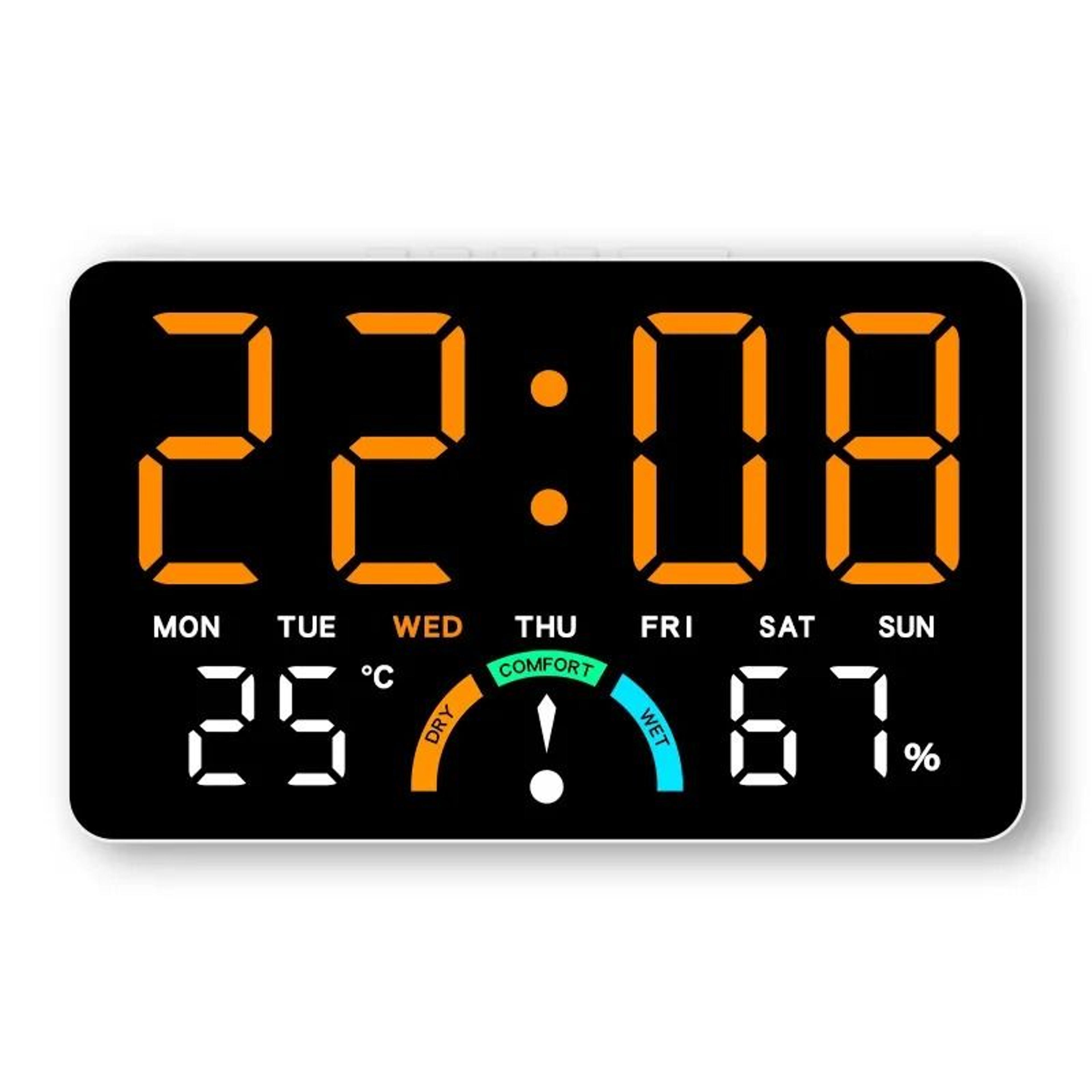 Smart Digital Alarm Clock With Temperature Humidity And Dual Alarms 7