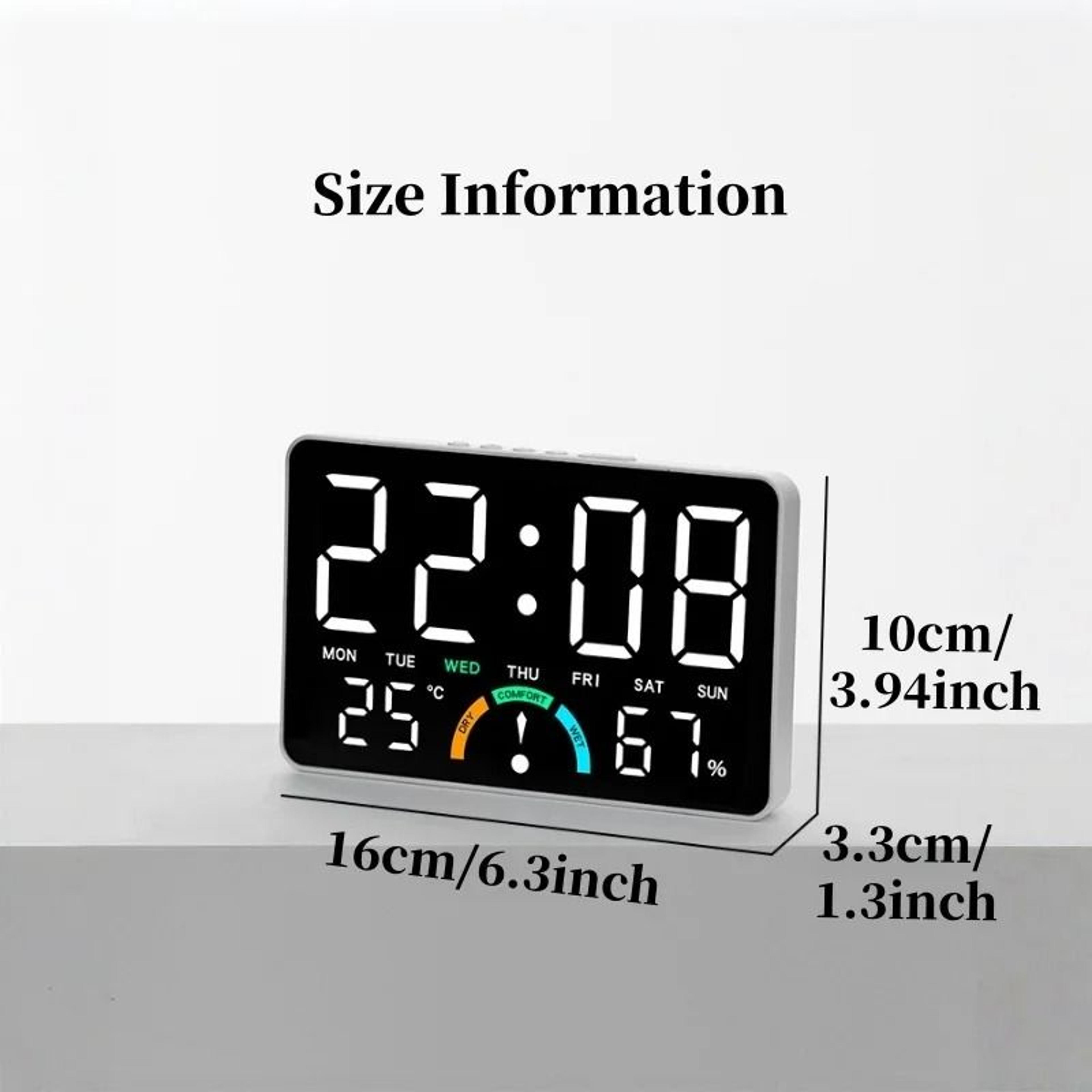 Smart Digital Alarm Clock With Temperature Humidity And Dual Alarms 11