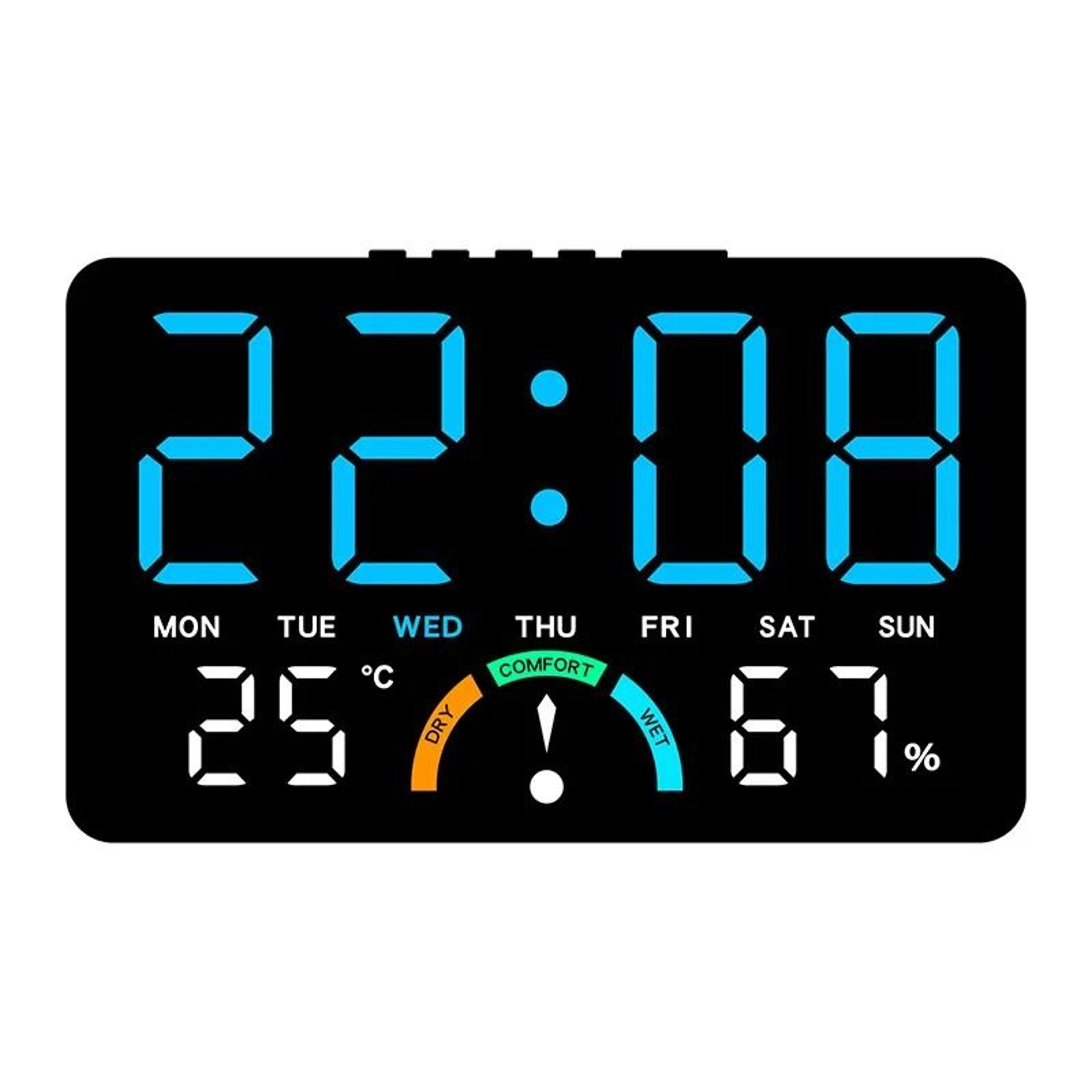 Smart Digital Alarm Clock With Temperature Humidity And Dual Alarms 1