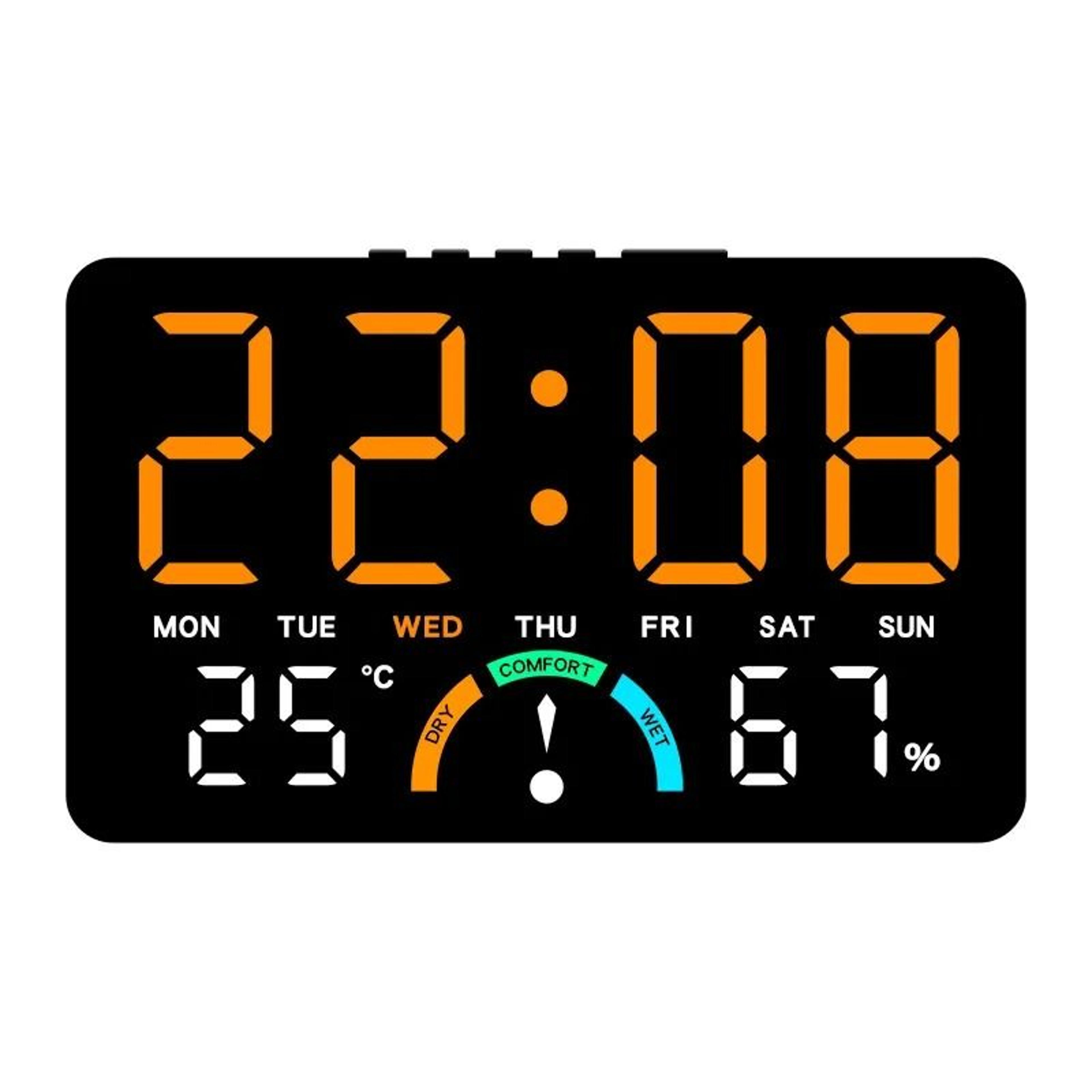 Smart Digital Alarm Clock With Temperature Humidity And Dual Alarms 3