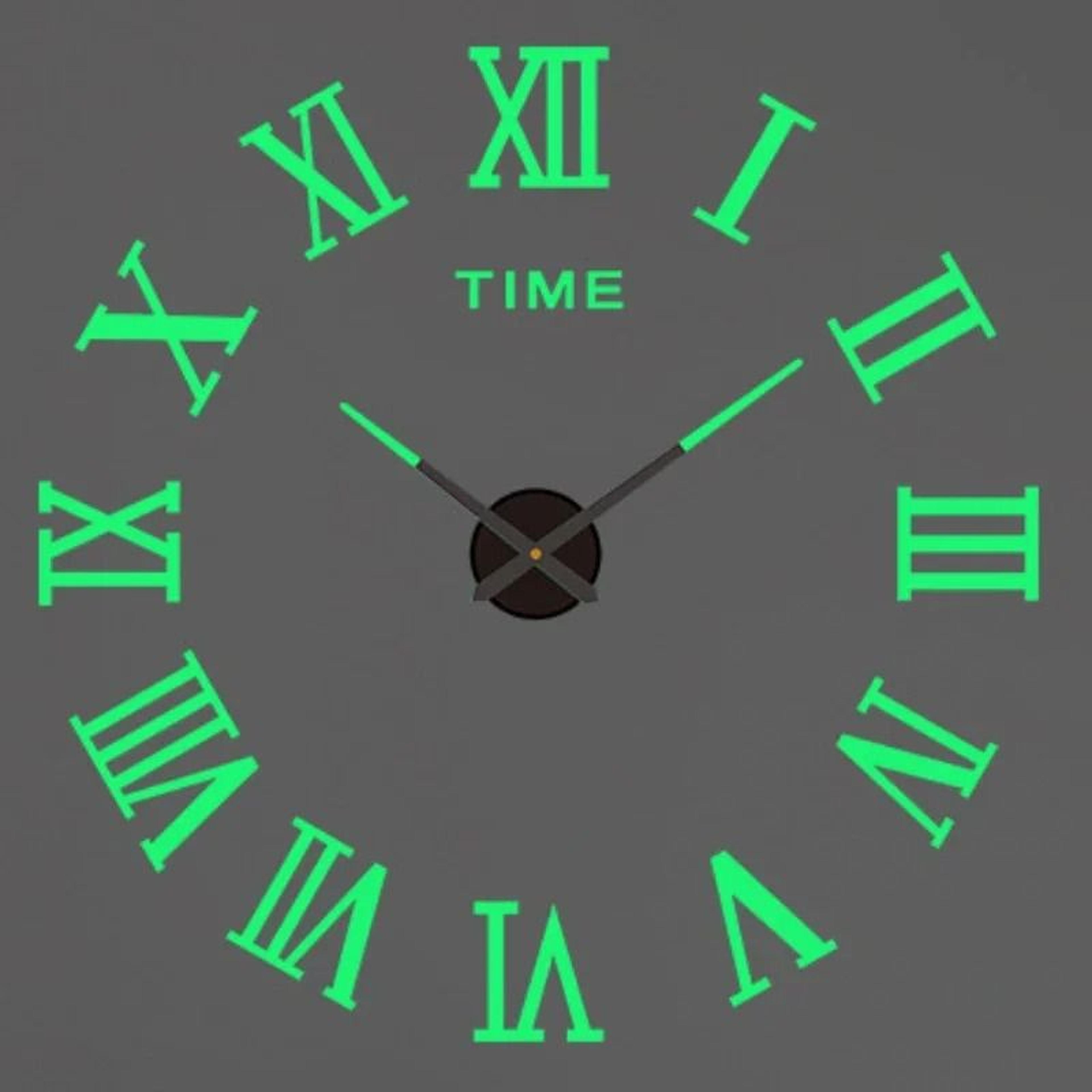 Modern 3D DIY Wall Clock Acrylic Mirror Large Wall Decor 28