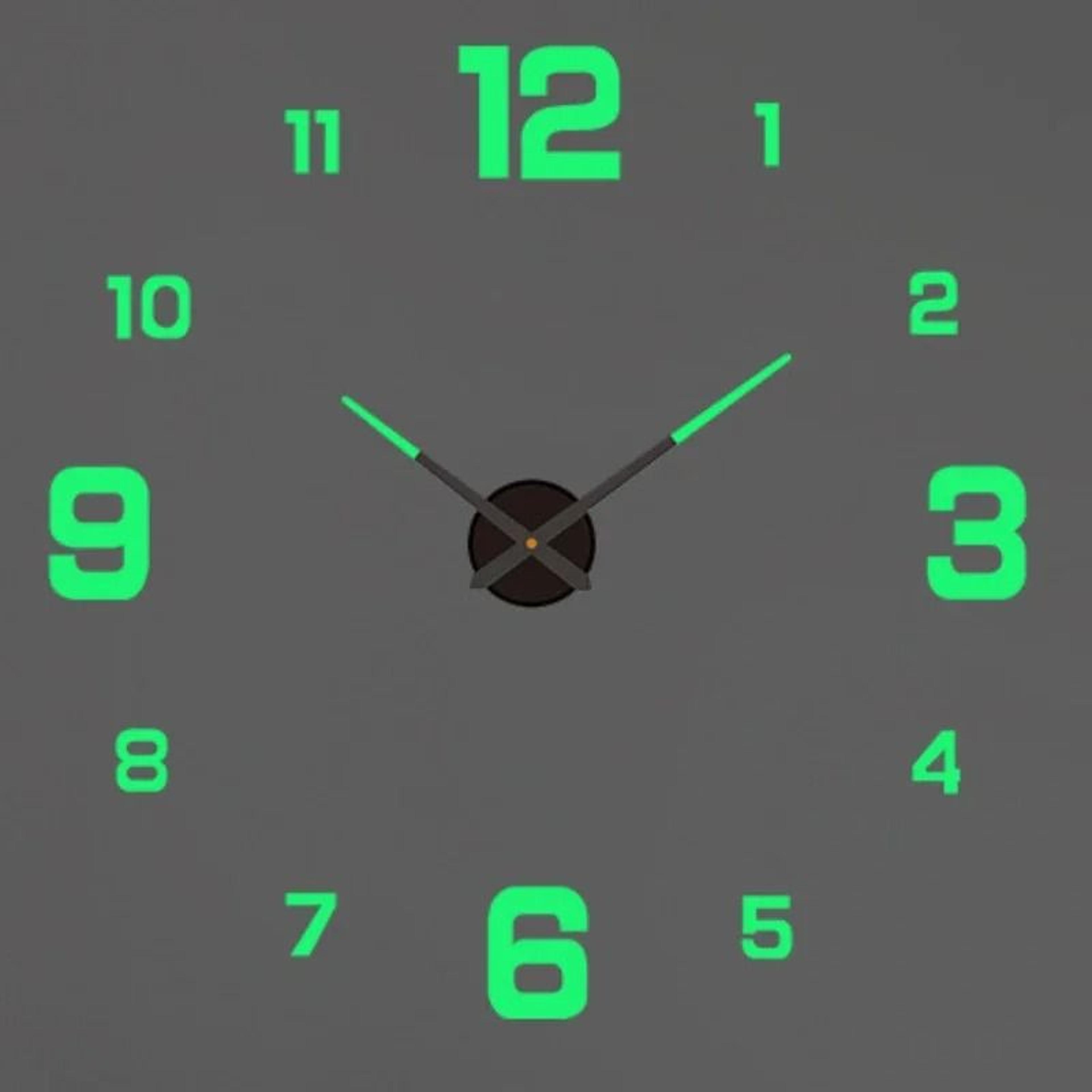 Modern 3D DIY Wall Clock Acrylic Mirror Large Wall Decor 17