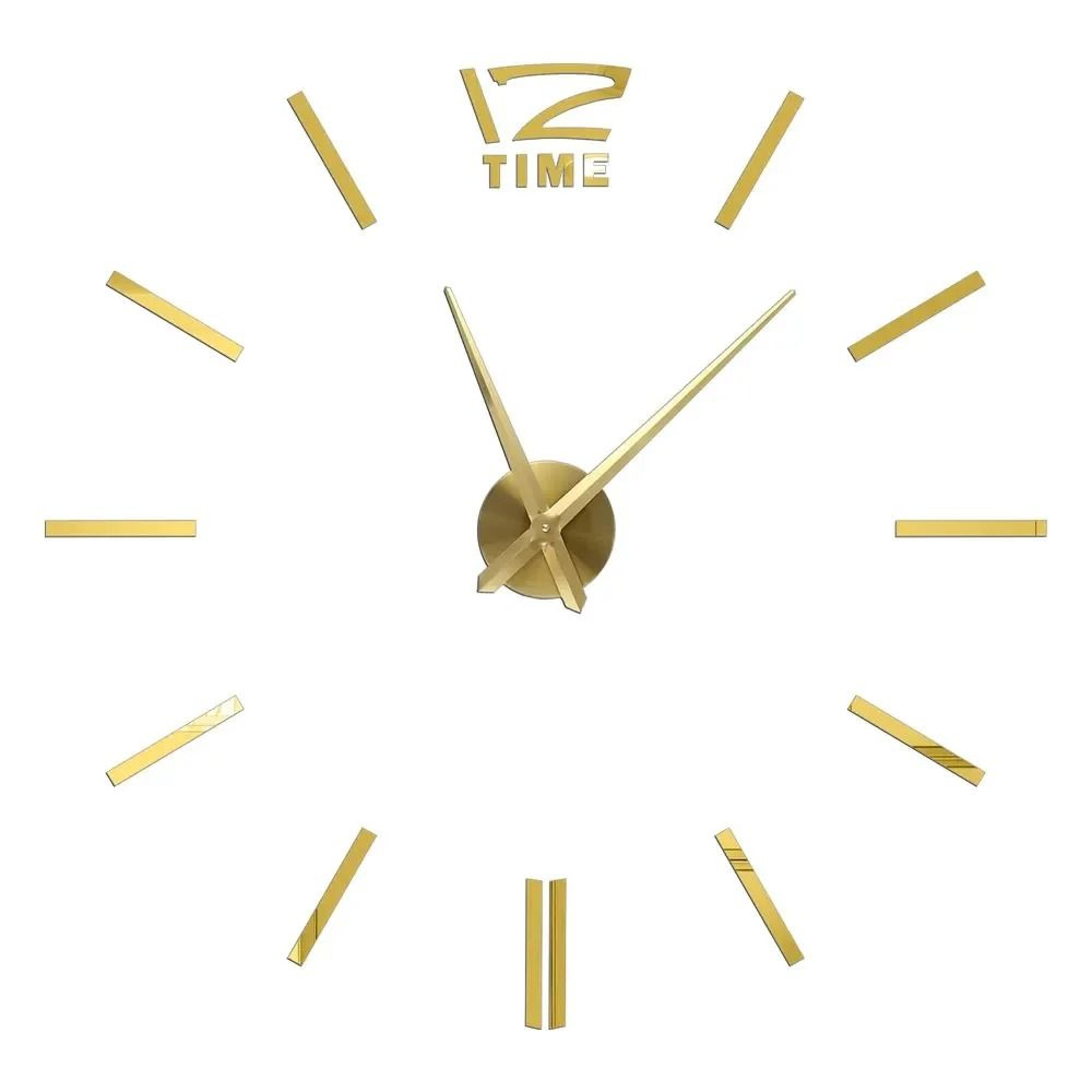 Modern 3D DIY Wall Clock With Acrylic Mirror Finish 6