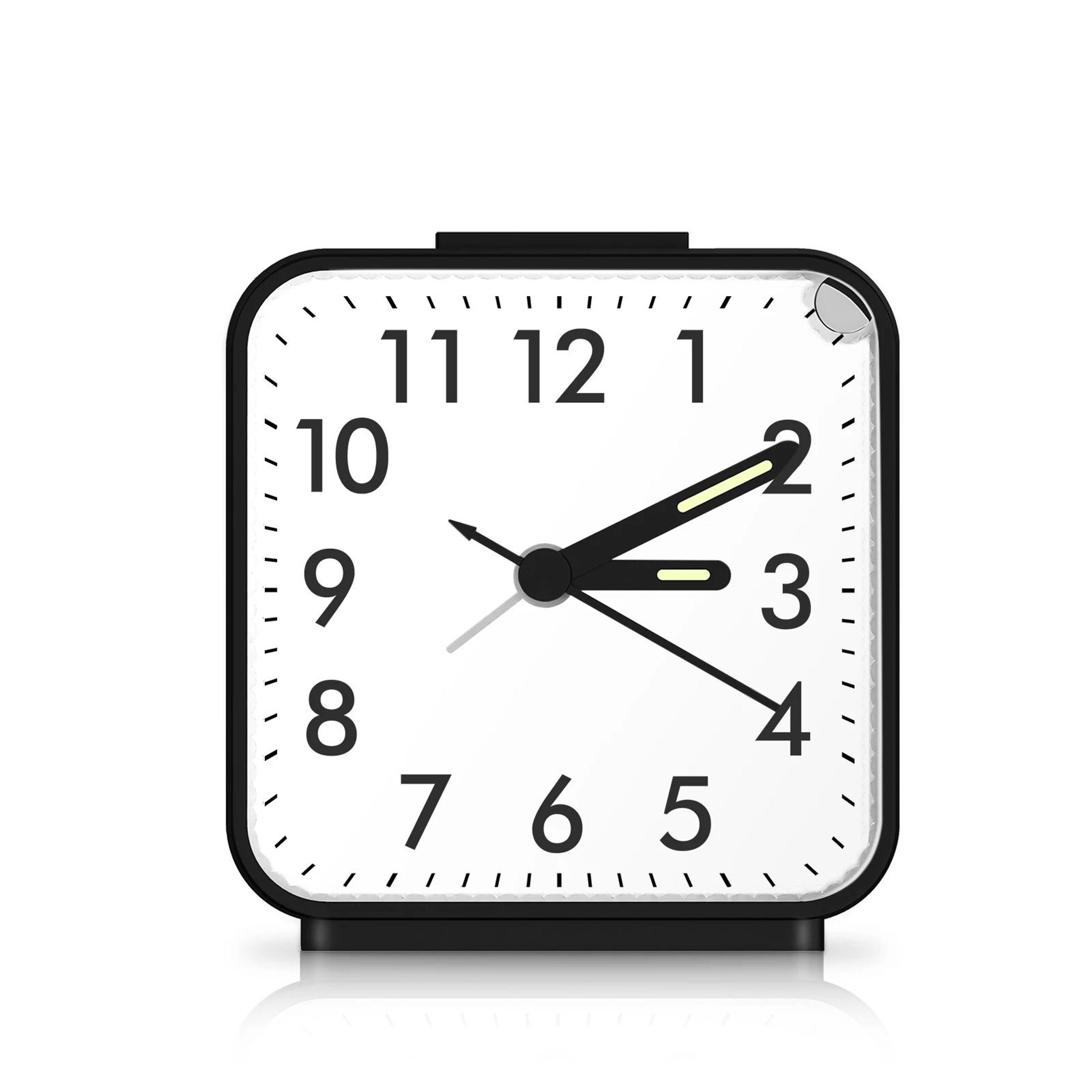 ORIA Silent Analog Alarm Clock Portable Bedside Travel Clock 3