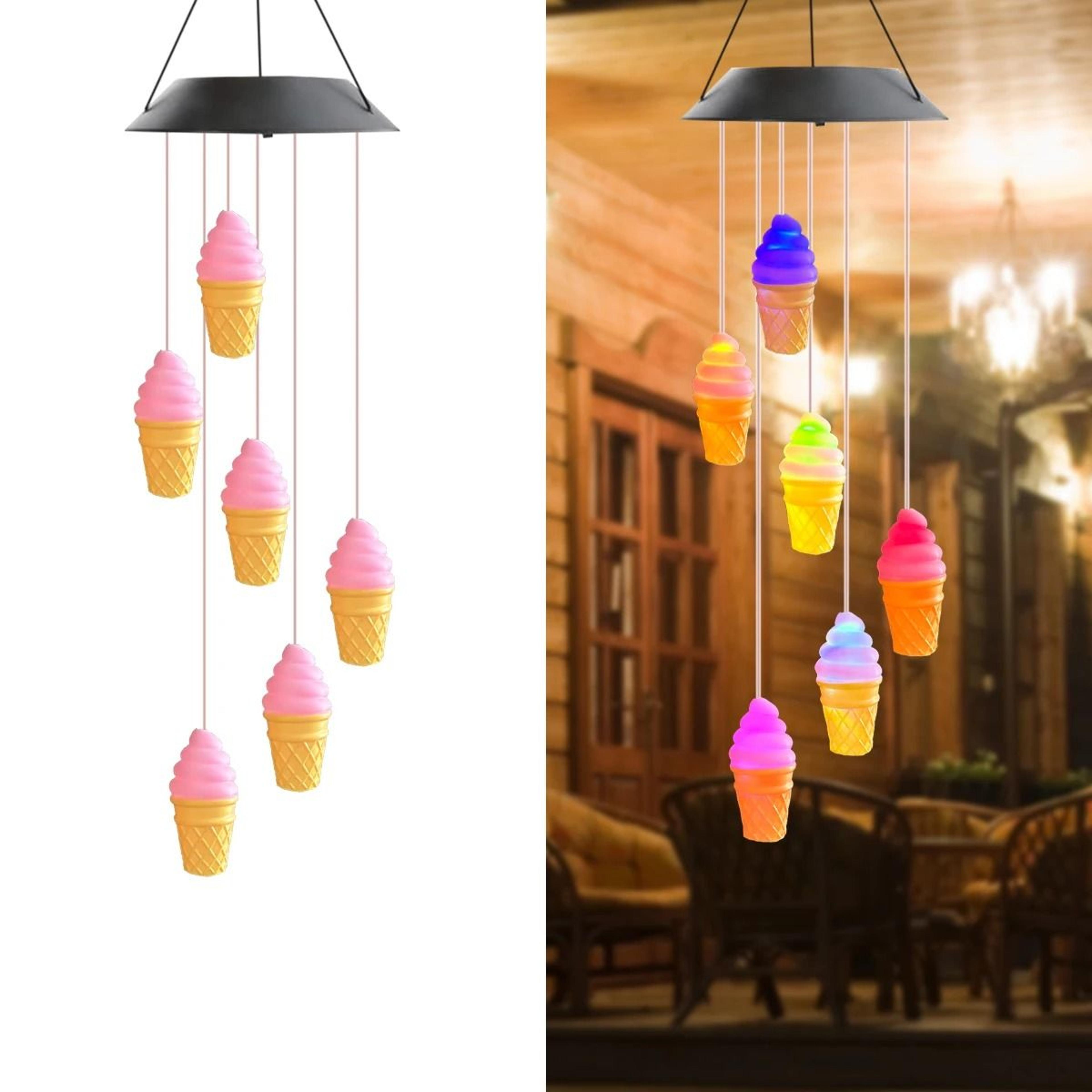 Solar Color Changing Wind Chimes With 6 LED Lights 3