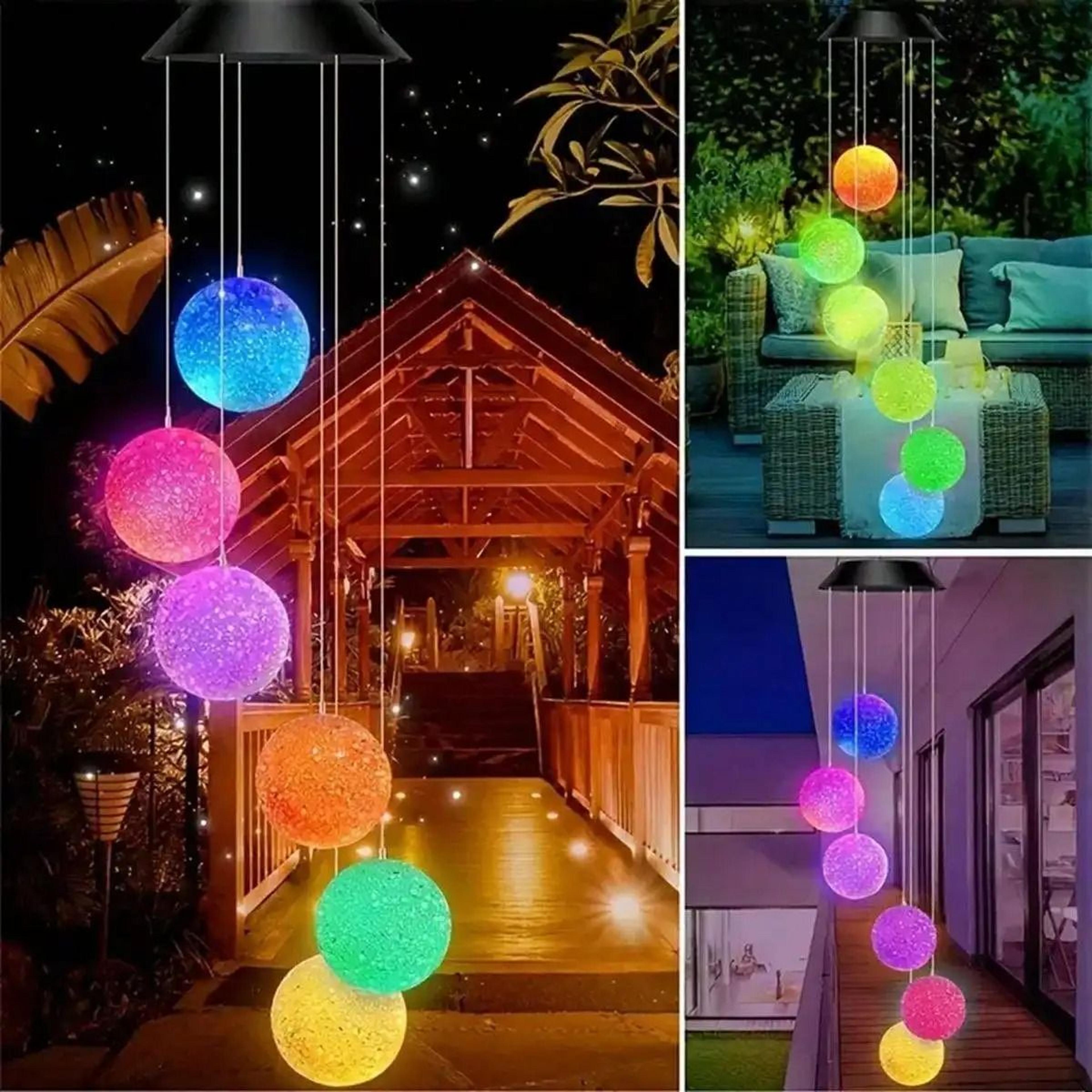 Solar Color Changing Wind Chimes With 6 LED Lights 5