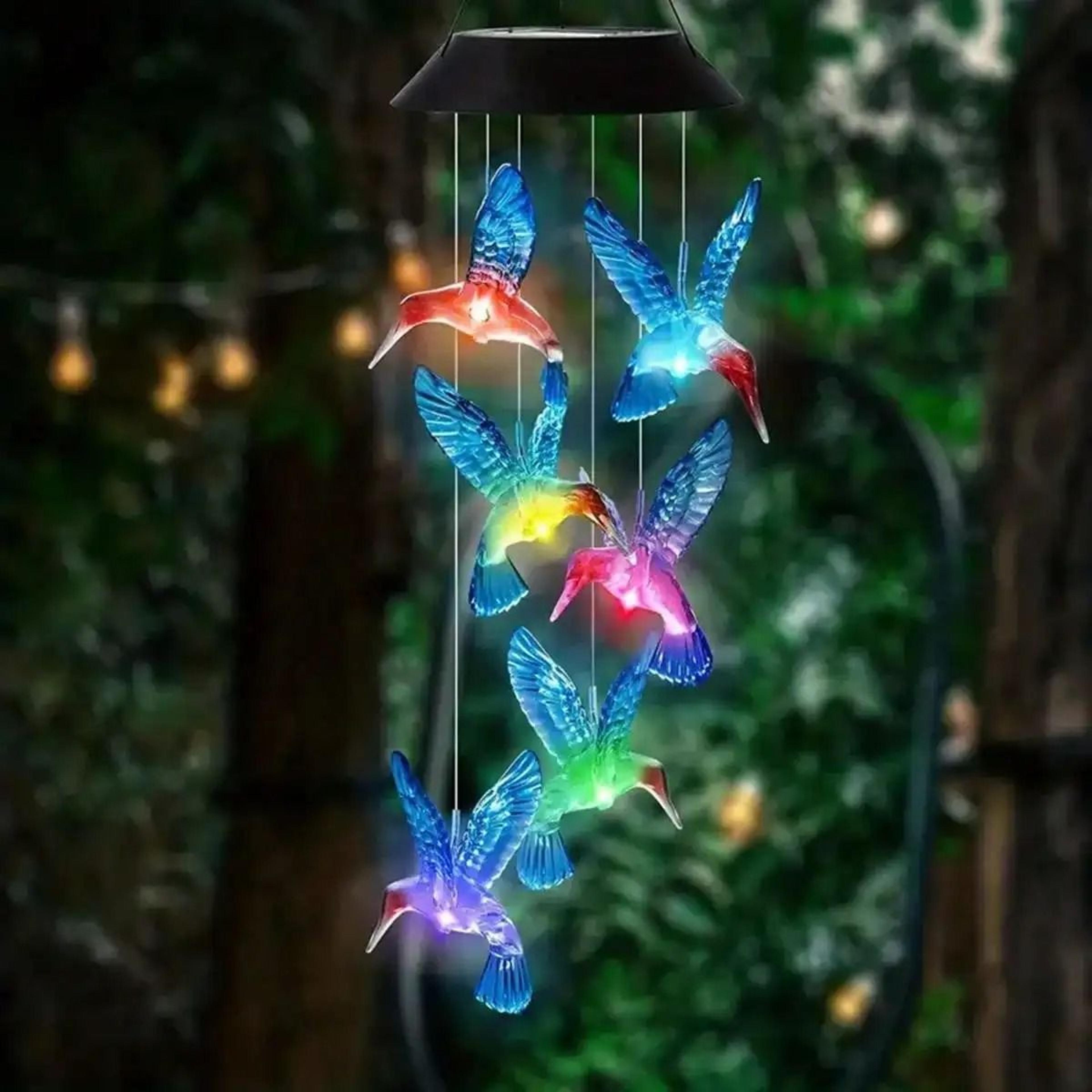 Solar Color Changing Wind Chimes With 6 LED Lights 7