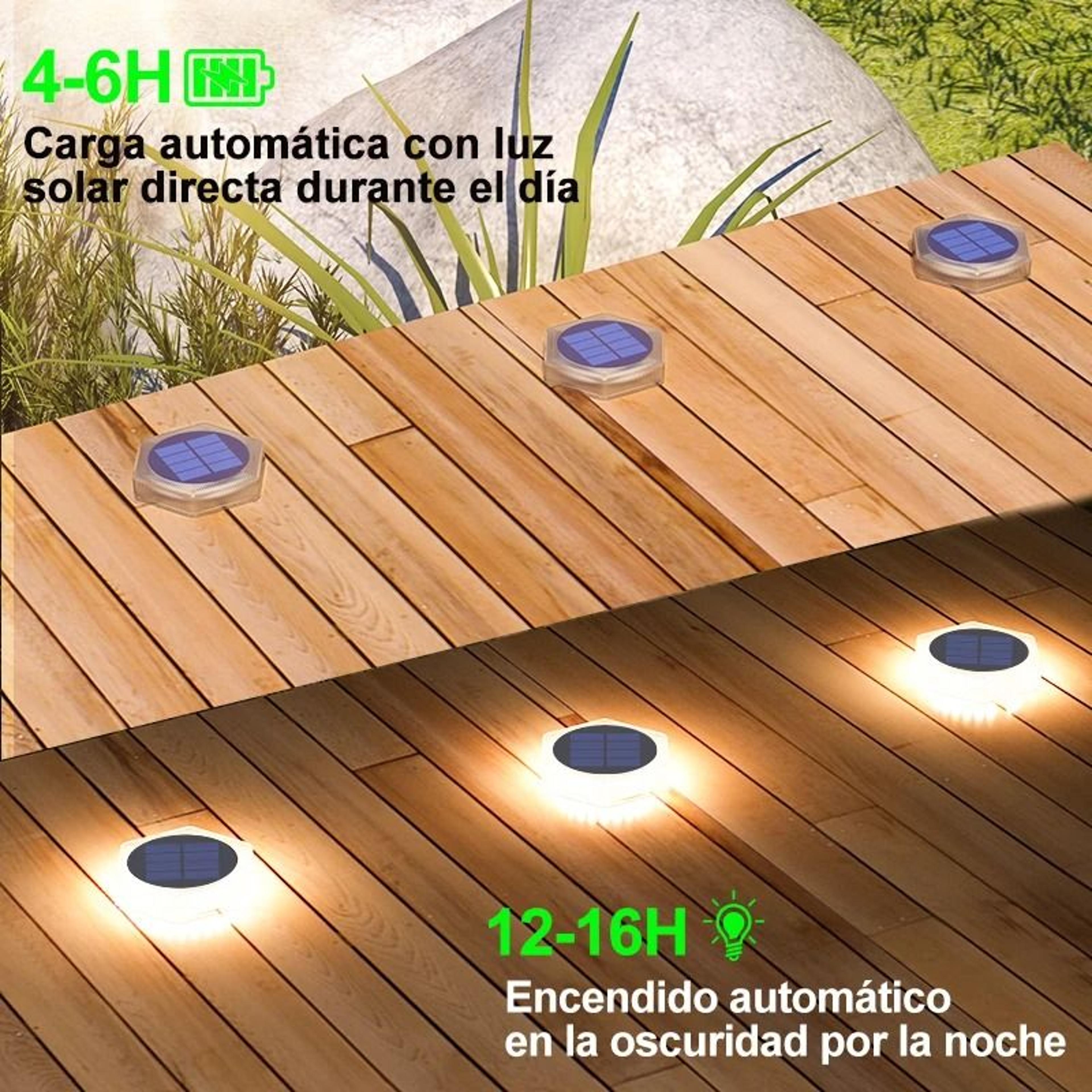 6 Pack Solar Driveway Lights IP68 Waterproof Blue LED Step Lights 7
