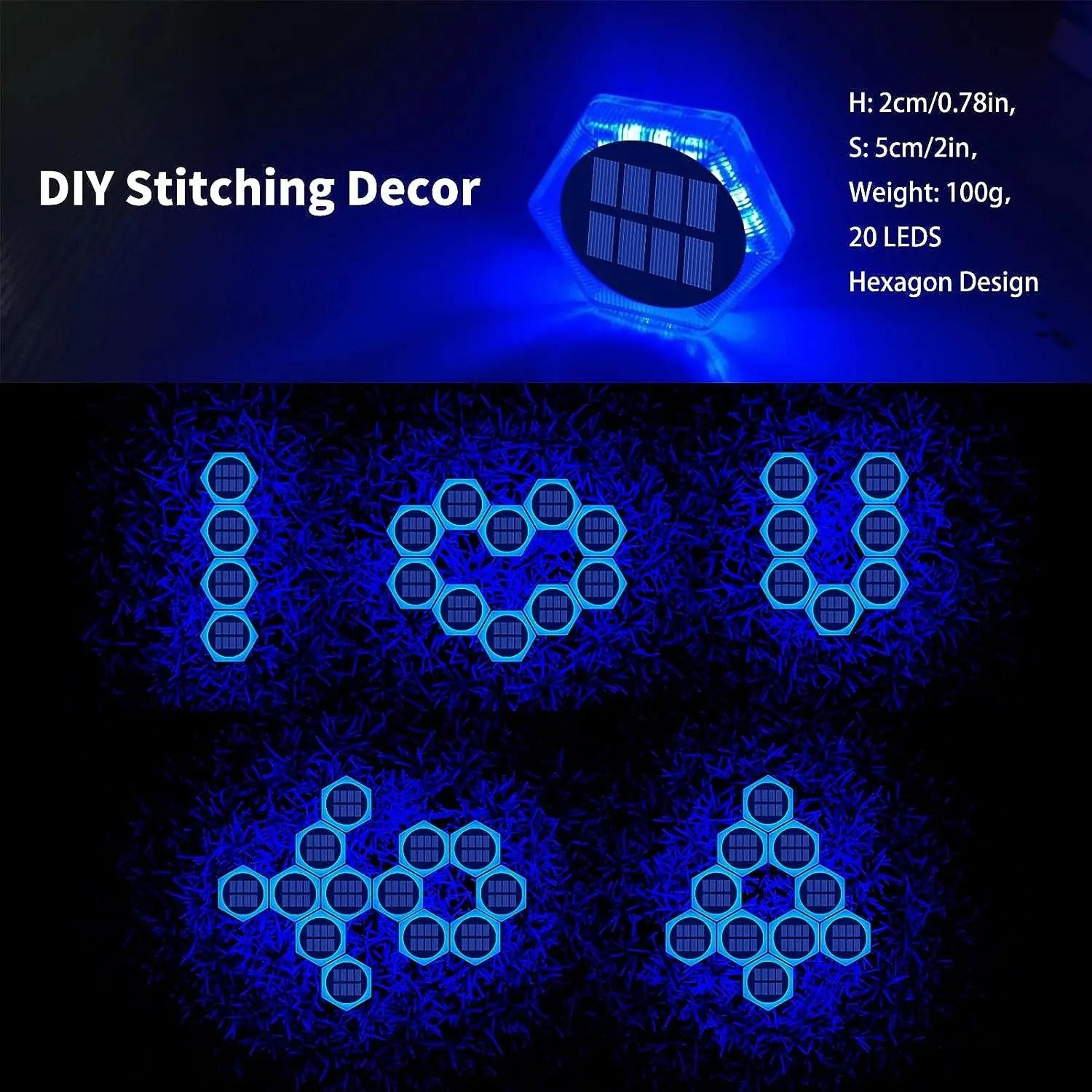 6 Pack Solar Driveway Lights IP68 Waterproof Blue LED Step Lights 6