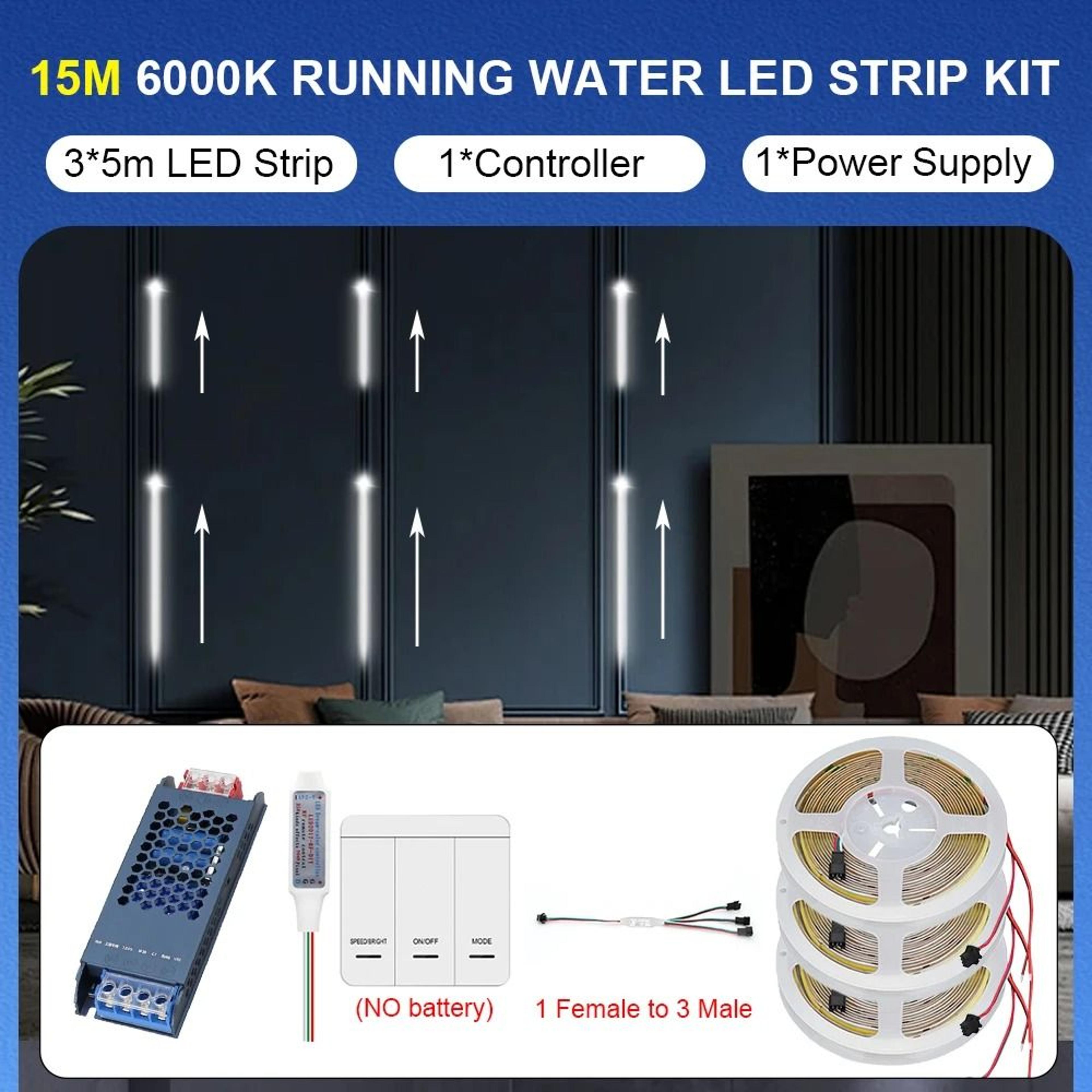 WS2811 Chasing LED Strip Light With Flowing White Effects 17