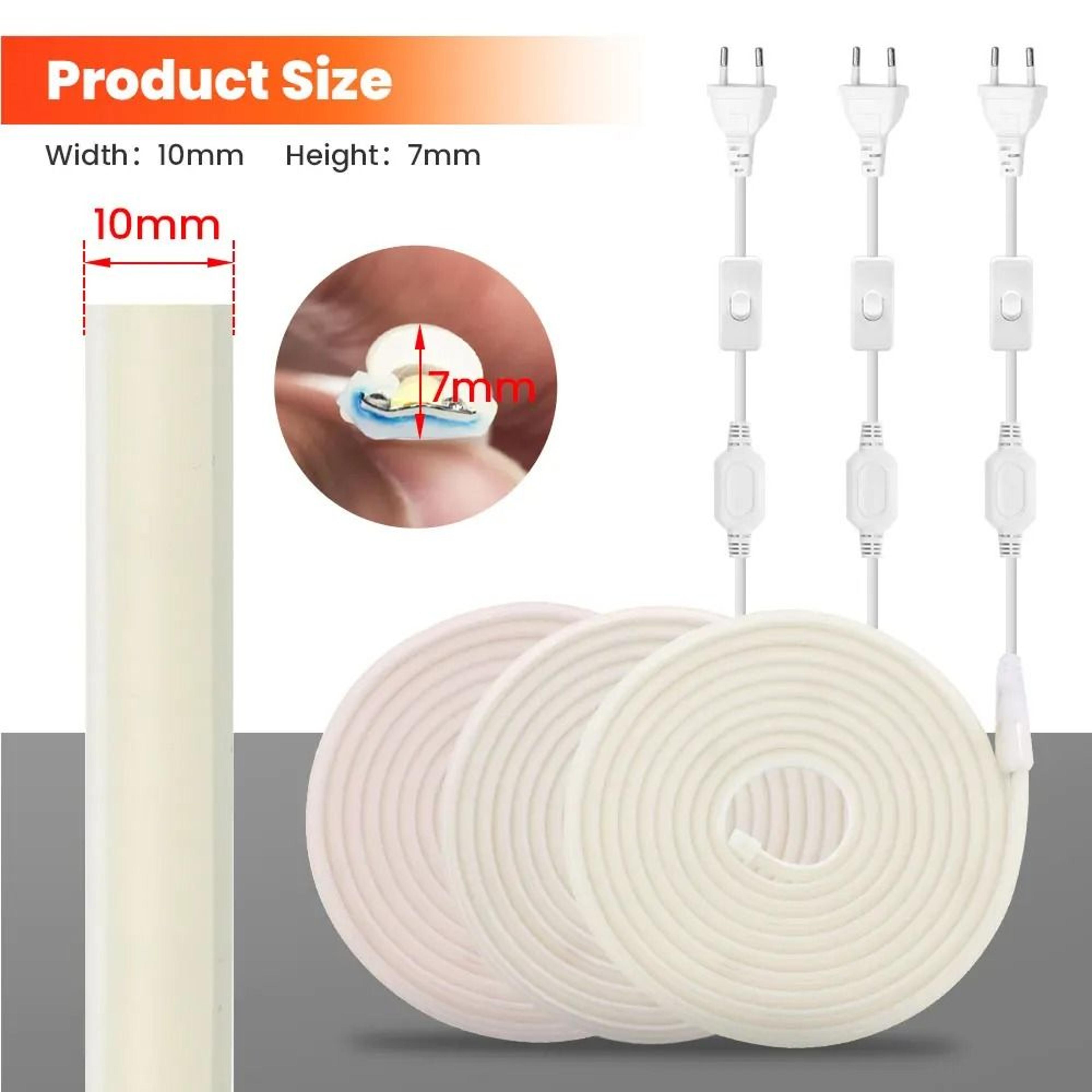 220V Waterproof COB LED Strip Flexible Neon Ribbon Light 13