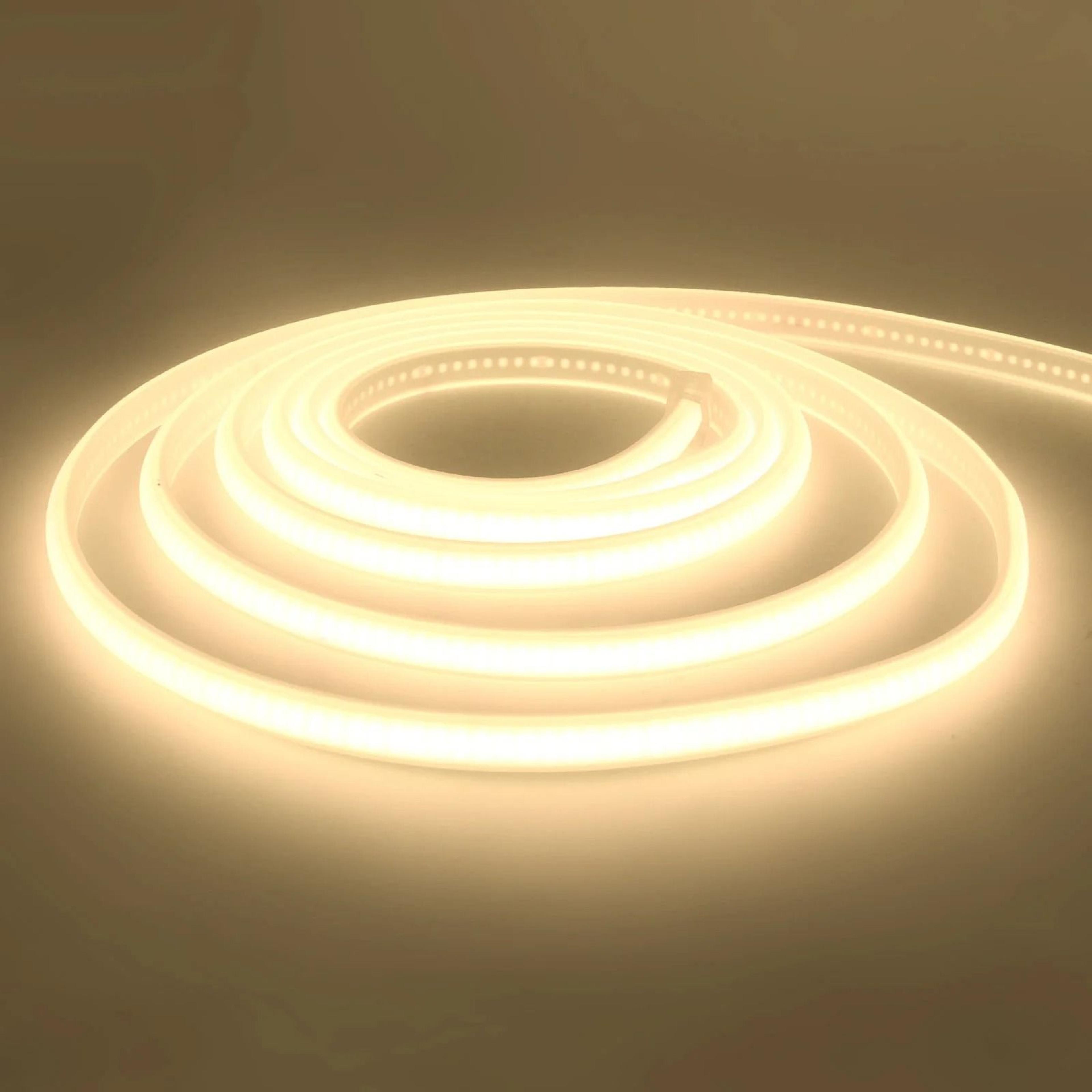 220V Waterproof COB LED Strip Flexible Neon Ribbon Light 1