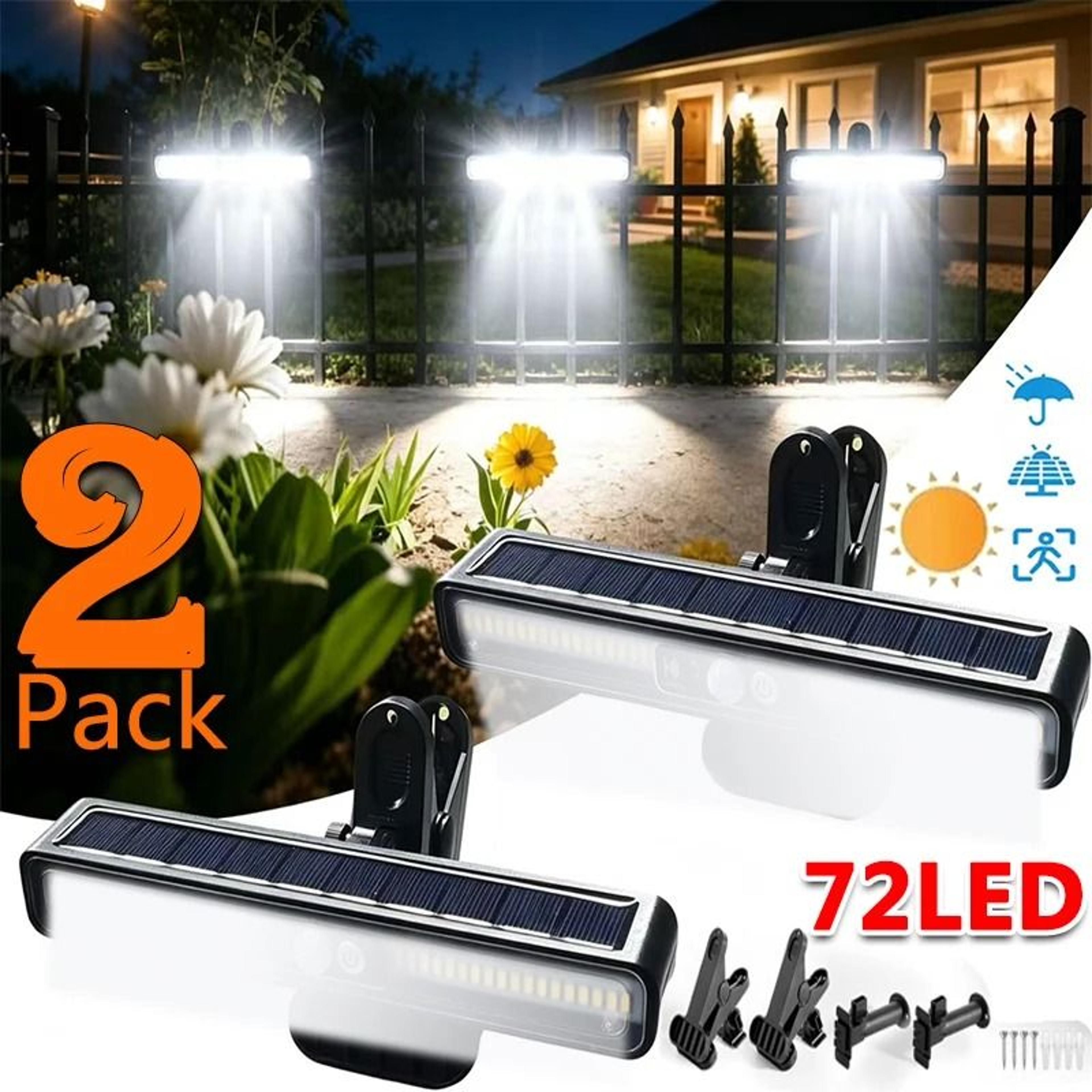 clip-on solar motion sensor light waterproof outdoor security lamp