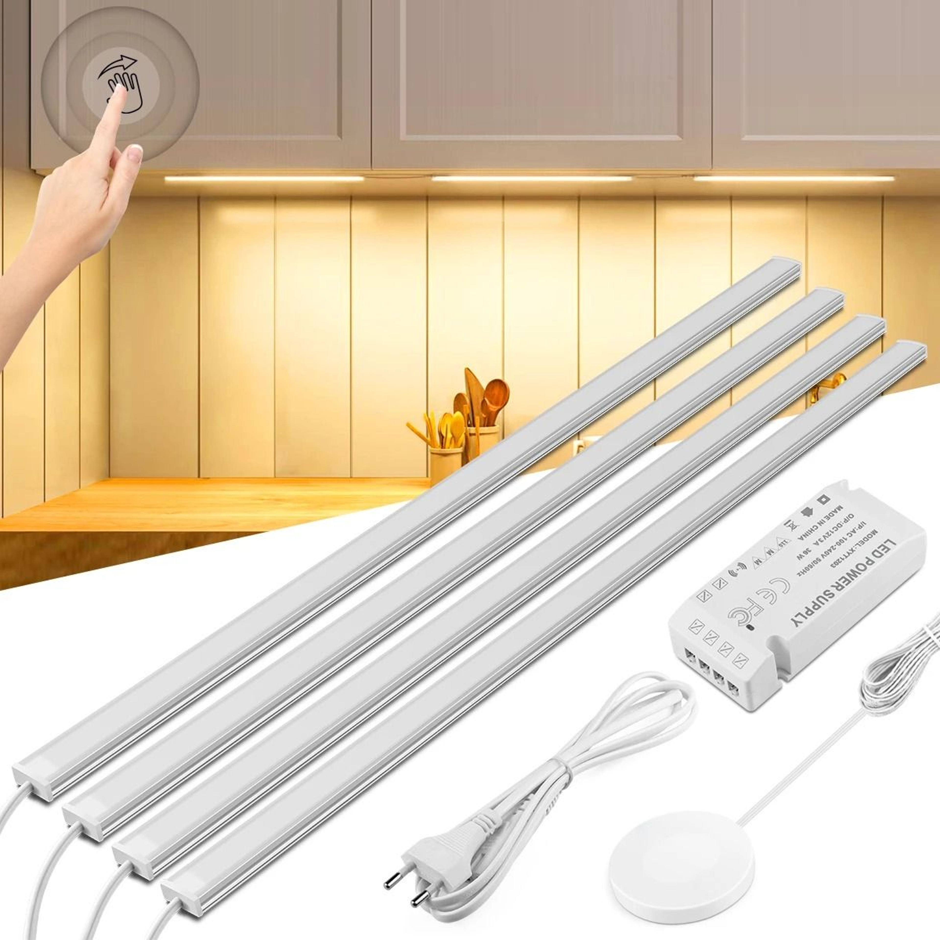 smart led cabinet light bar with penetrable wood touch sensor