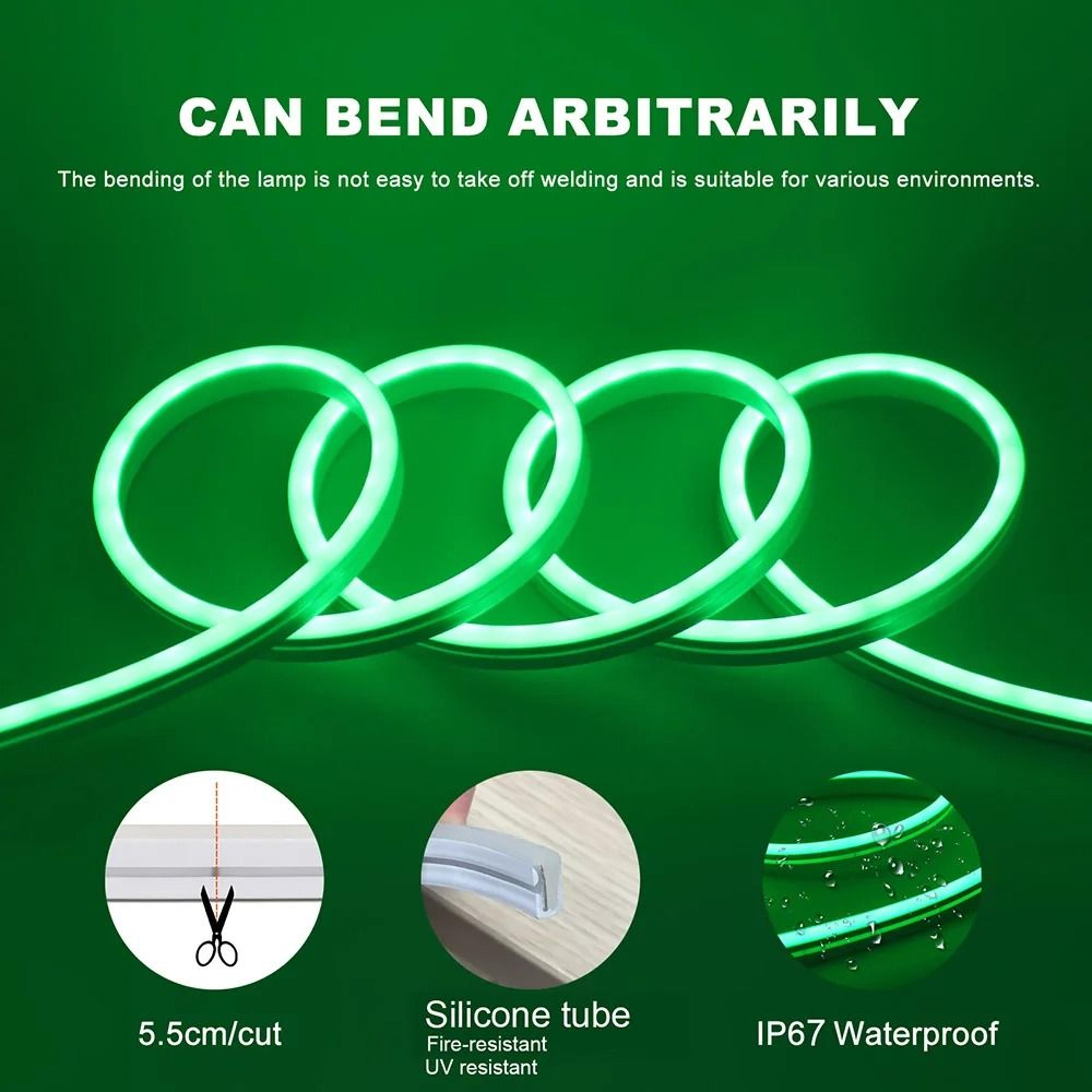 5V USB RGB LED Neon Strip Light With 24Key Remote 6
