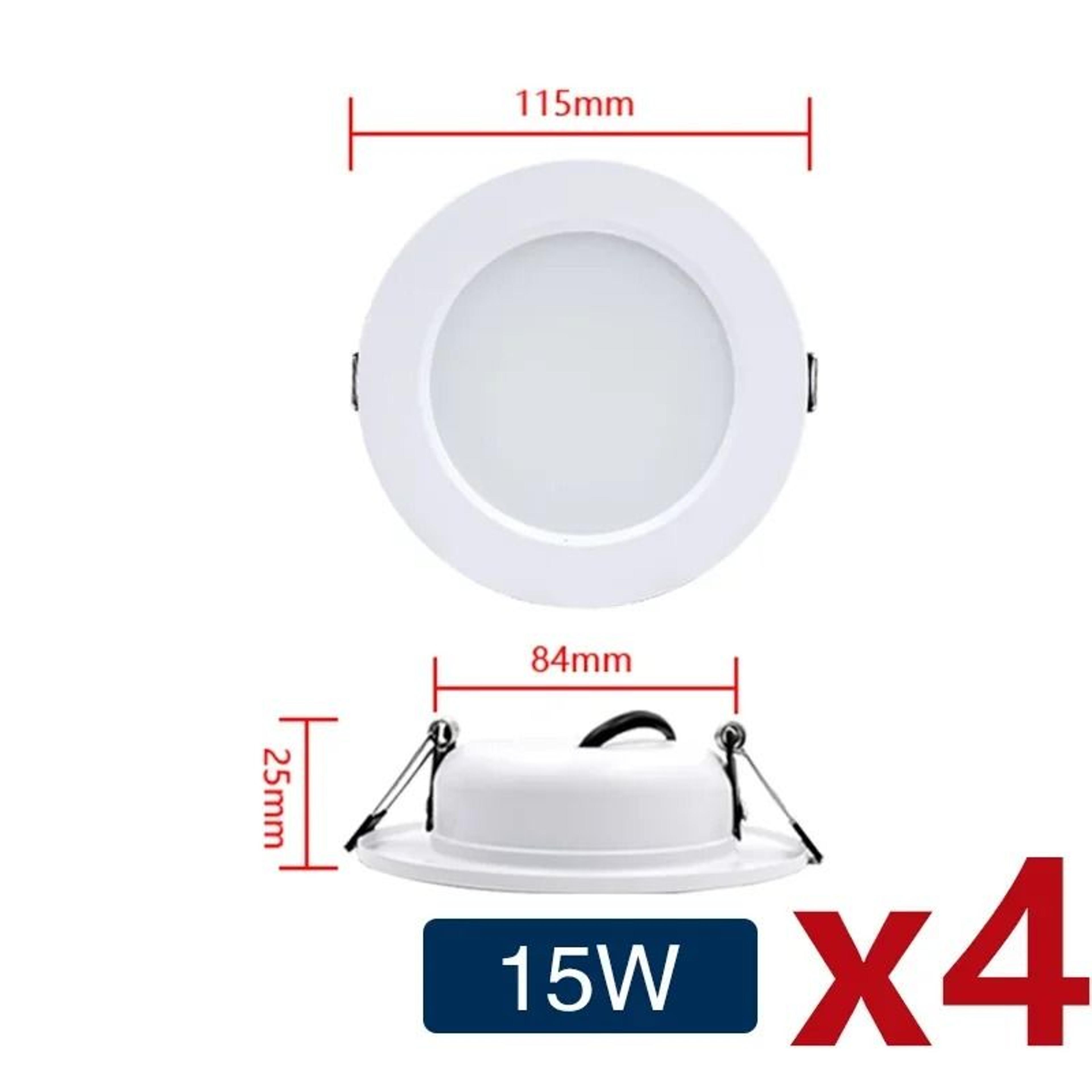 4PCS Recessed LED Downlight Round Ceiling Panel Light 5W18W 4
