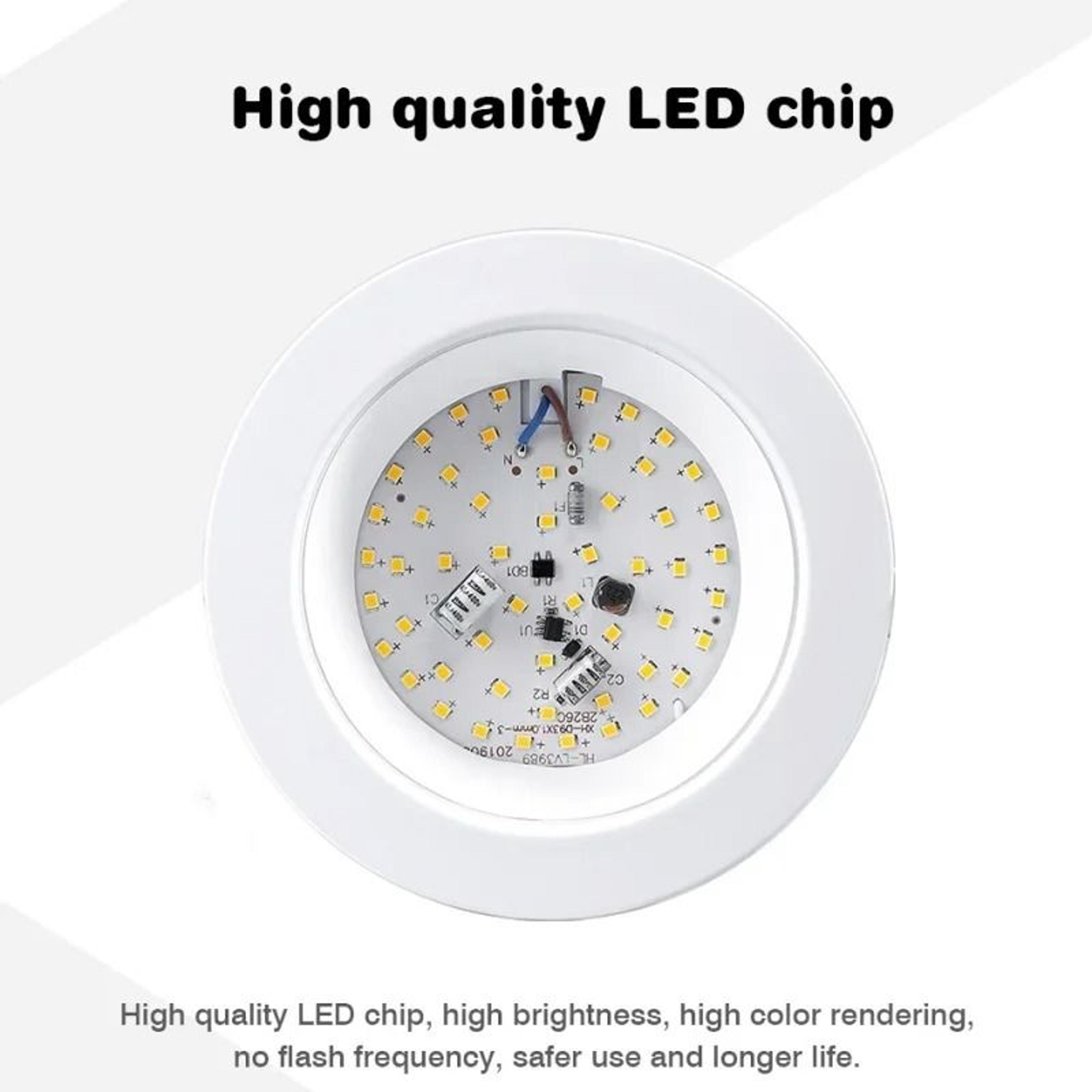 4PCS Recessed LED Downlight Round Ceiling Panel Light 5W18W 7