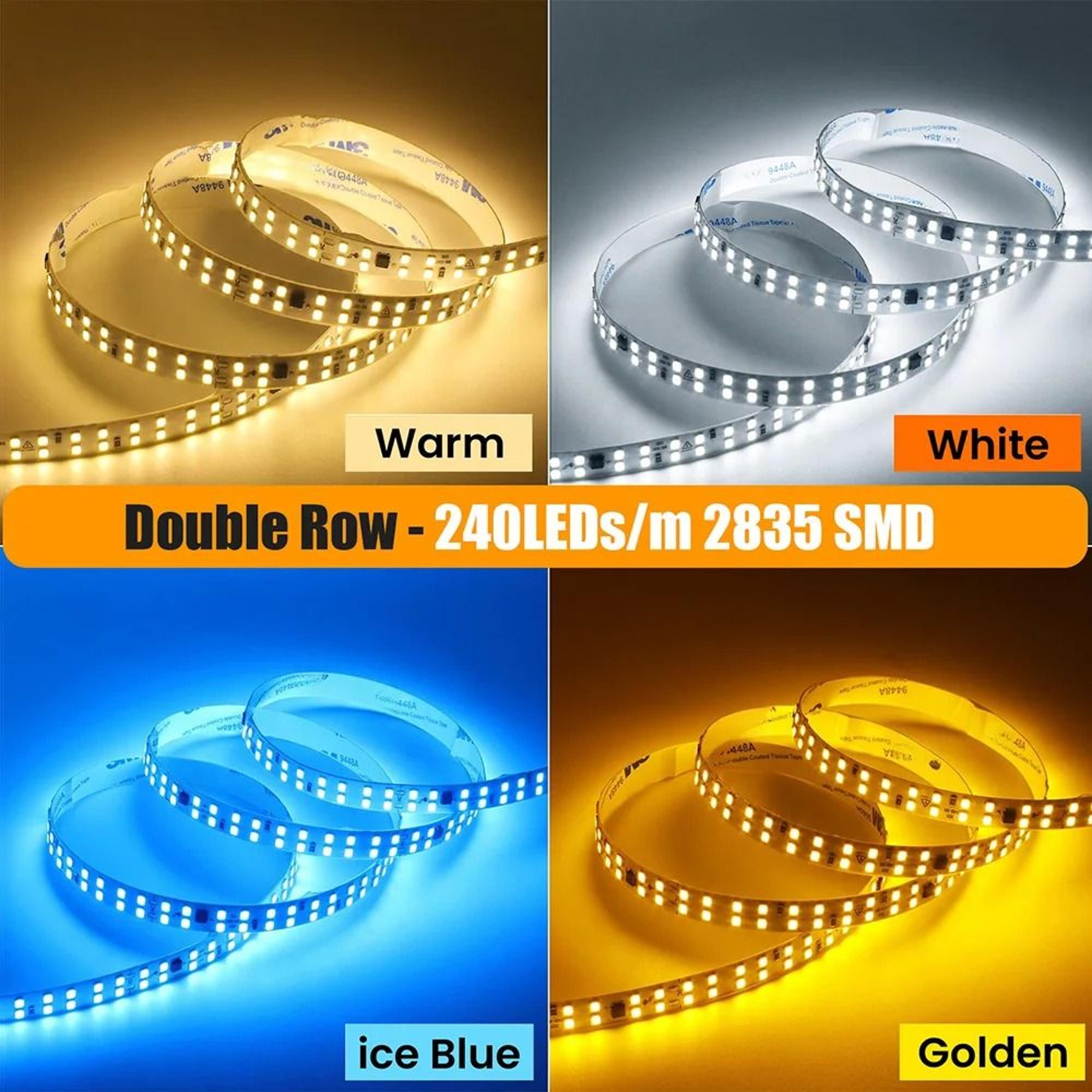 220V Waterproof LED Strip Light 120240LED Flexible Ribbon 4