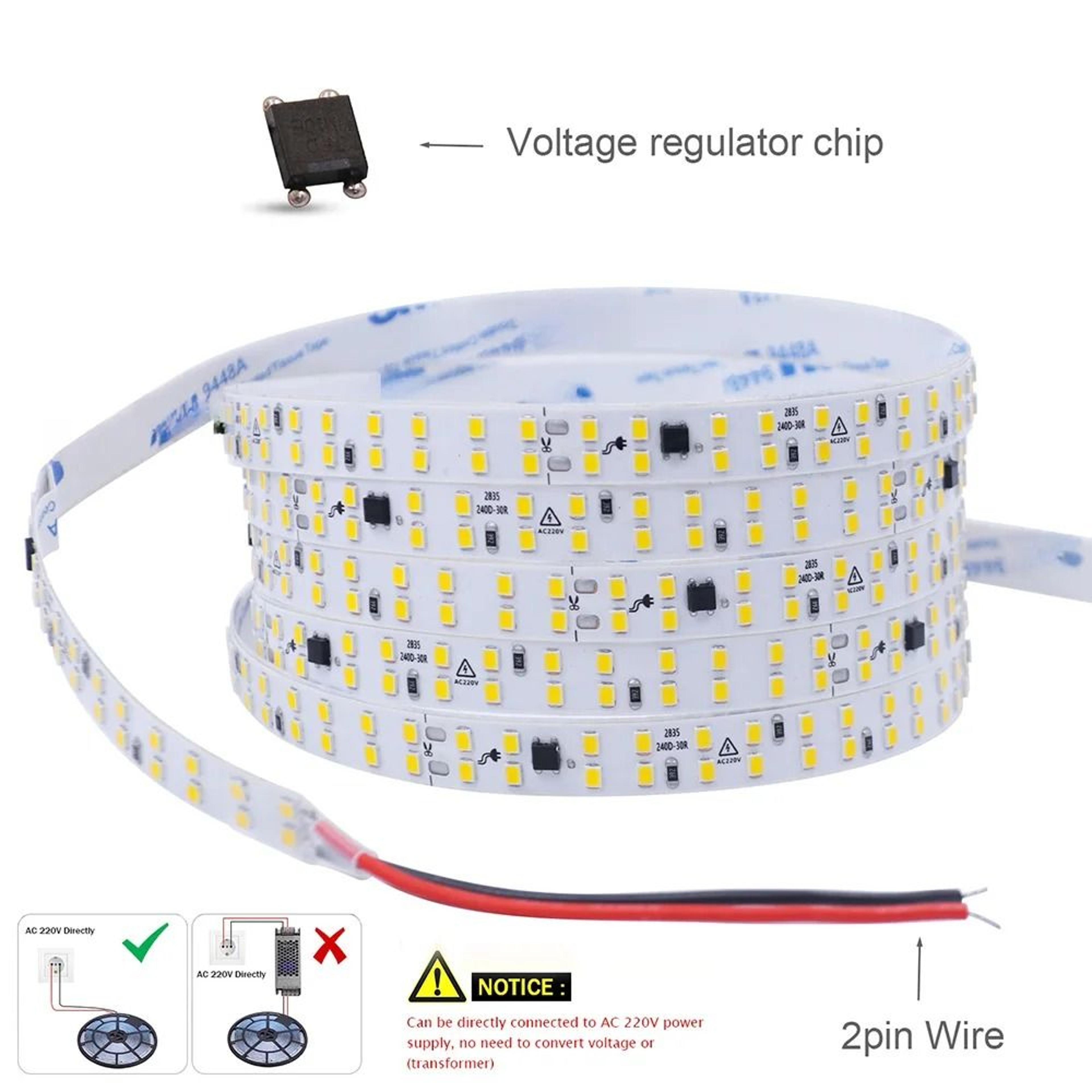 220V Waterproof LED Strip Light 120240LED Flexible Ribbon 3