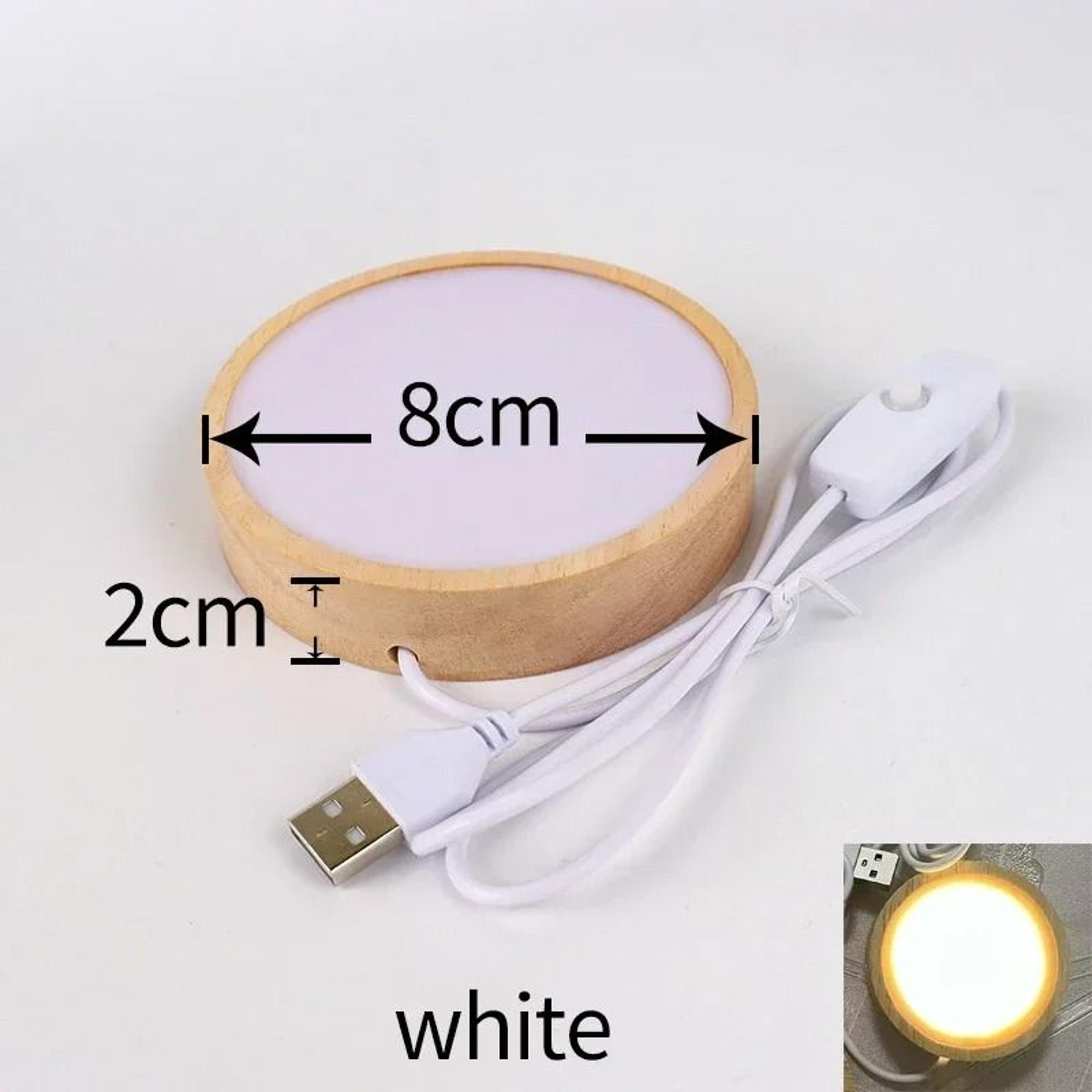 Round Wooden LED Light Base For Crystal Ball And Acrylic Display 4