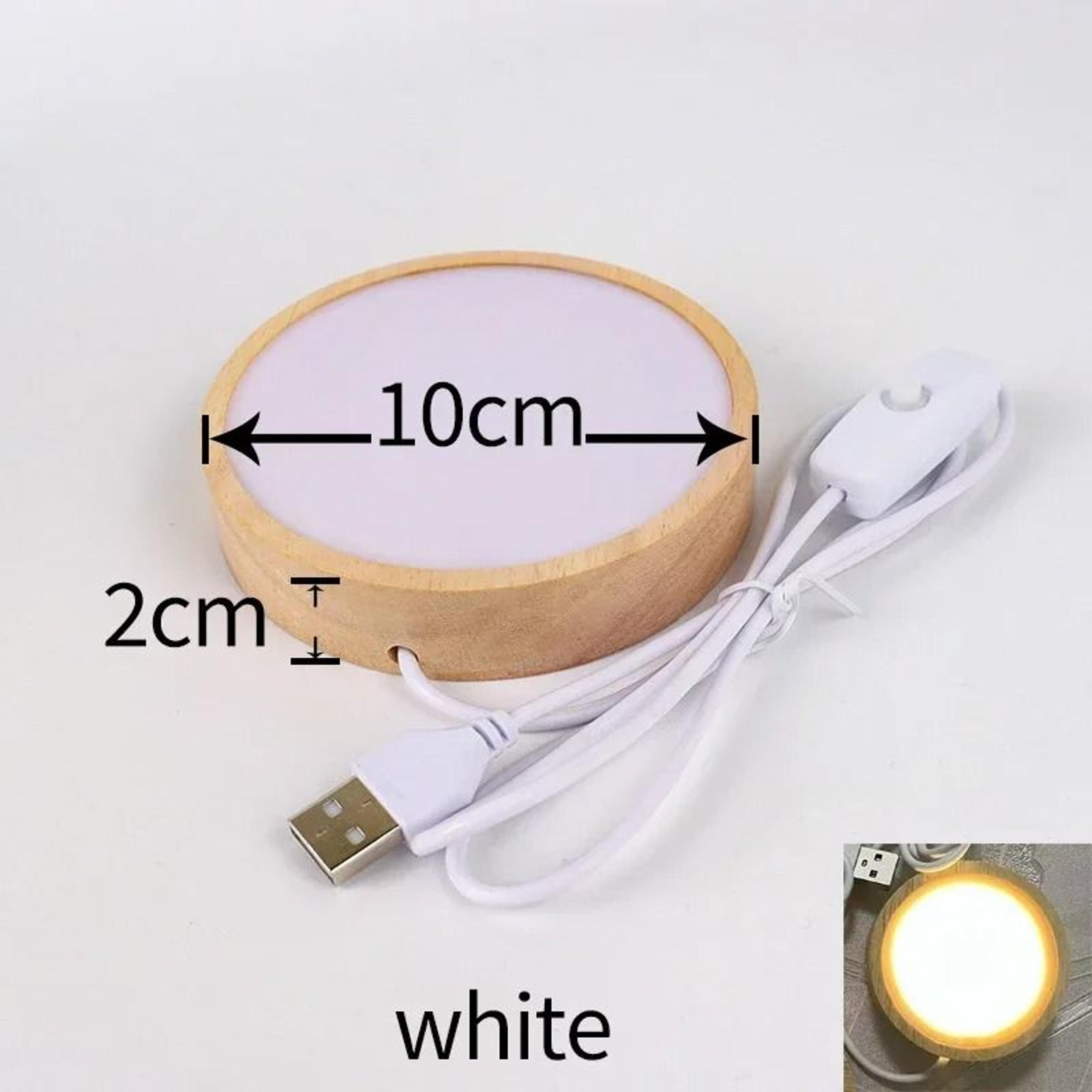 Round Wooden LED Light Base For Crystal Ball And Acrylic Display 7