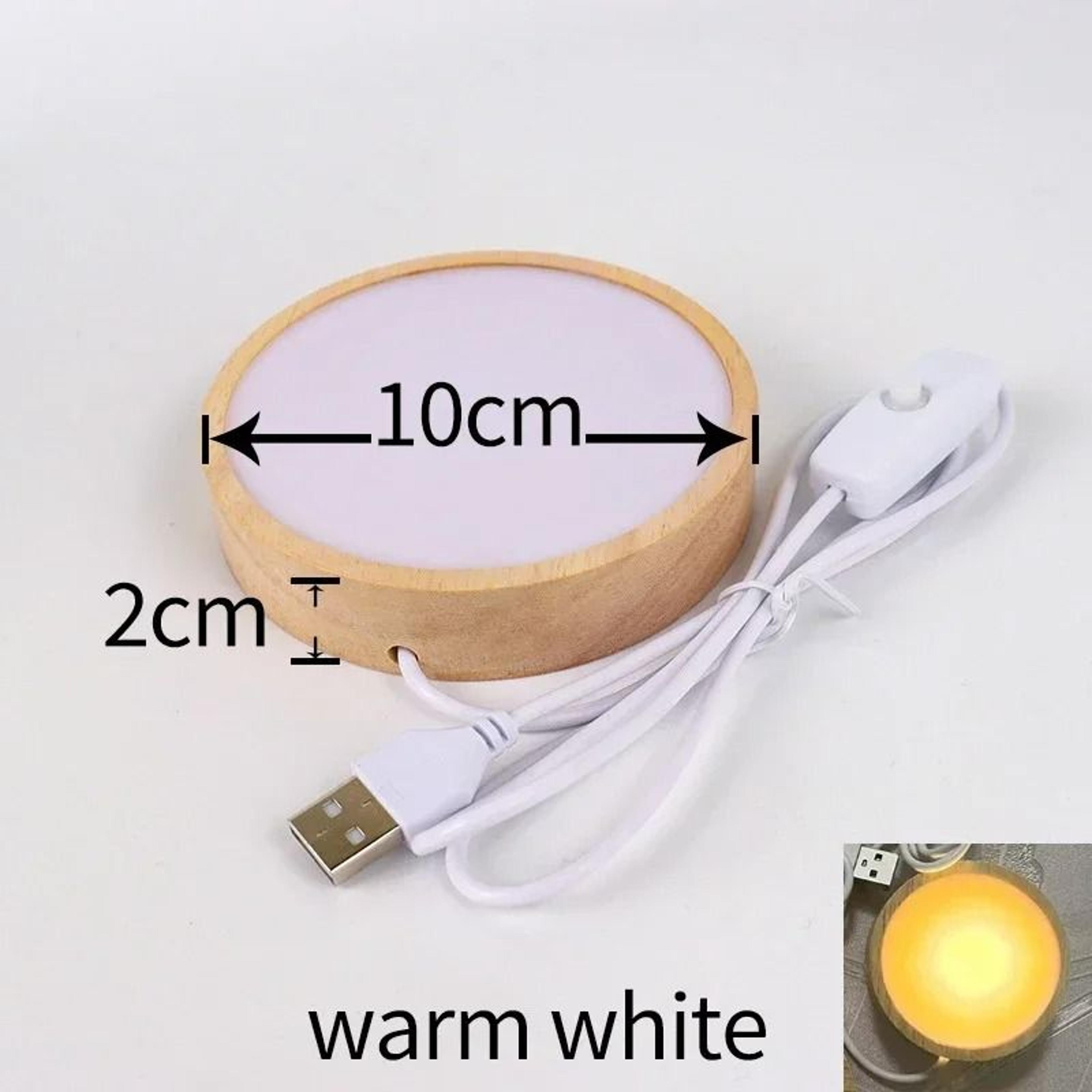 Round Wooden LED Light Base For Crystal Ball And Acrylic Display 8