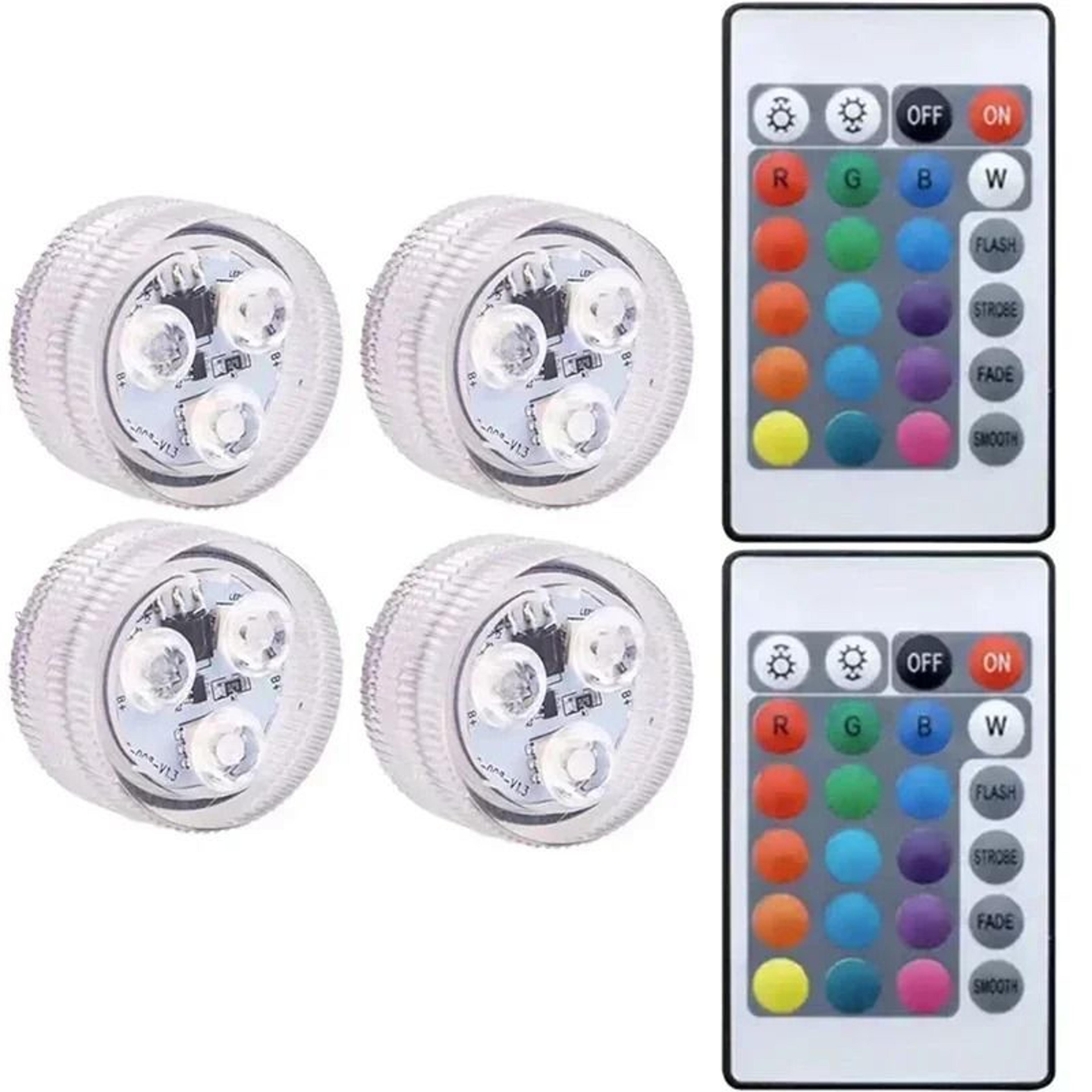 Waterproof Submersible RGB LED Lights With Remote Control 4