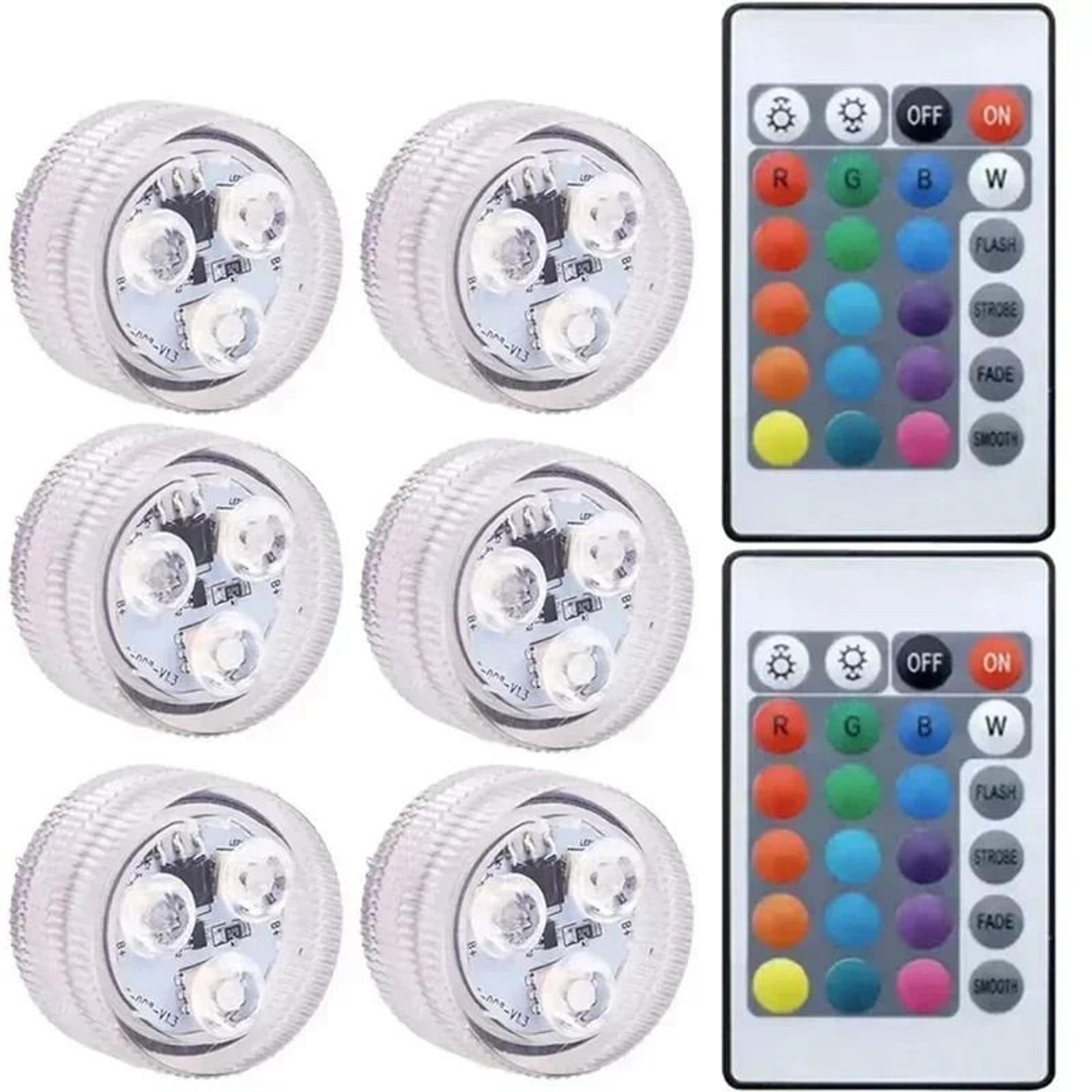 Waterproof Submersible RGB LED Lights With Remote Control 6