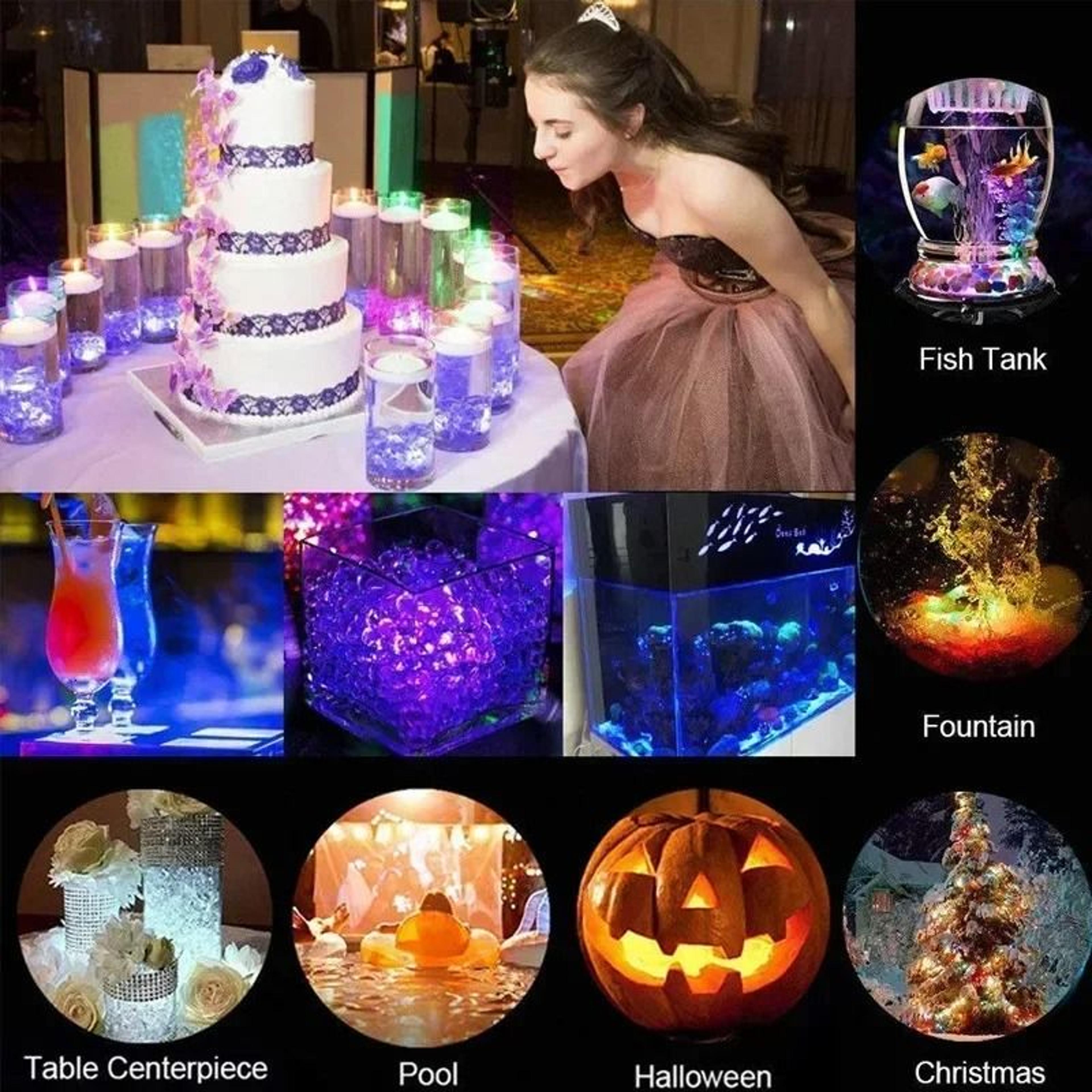 16Color Submersible LED Lights With Remote Control 12