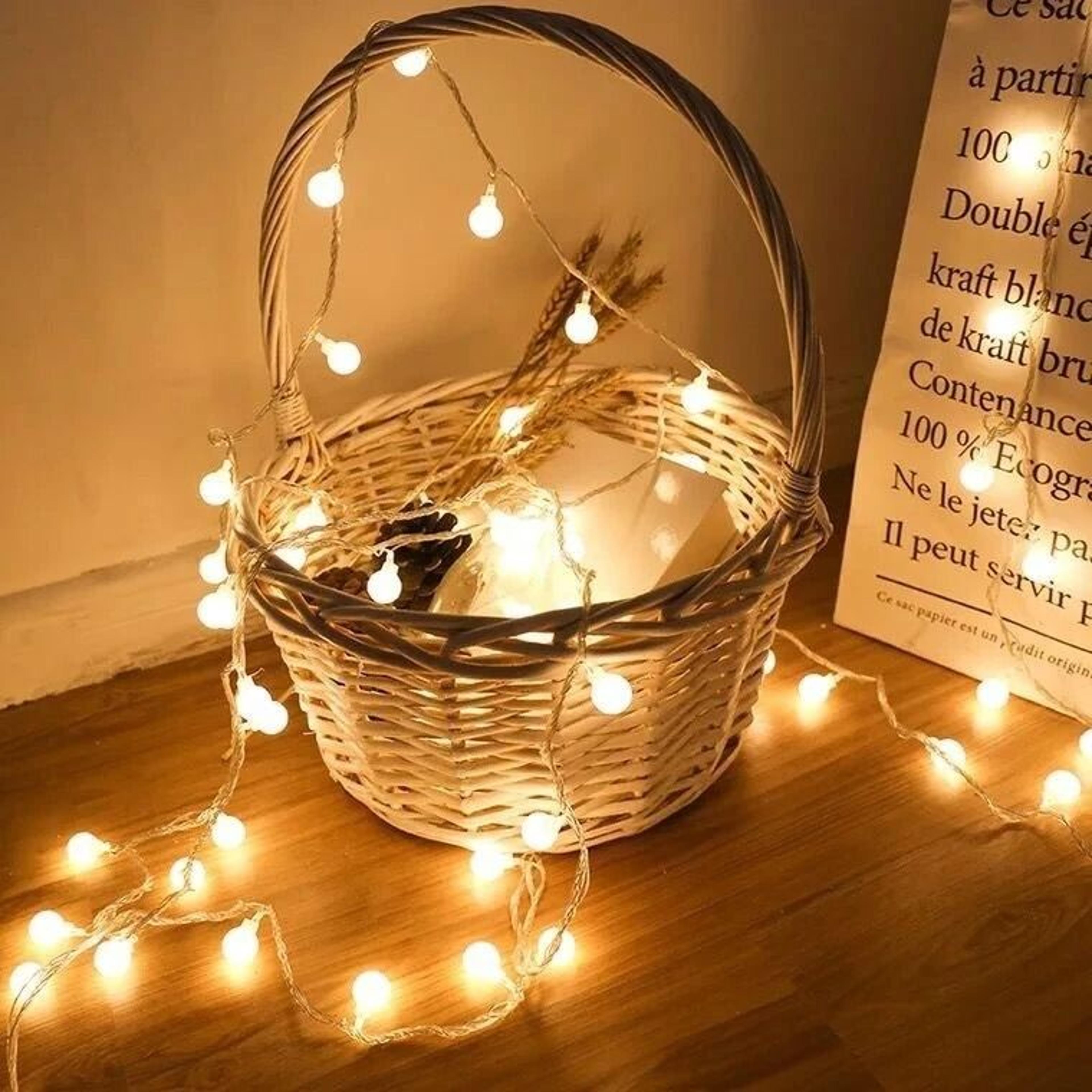 10M Ball LED String Lights USBBattery Powered Fairy Garland 5